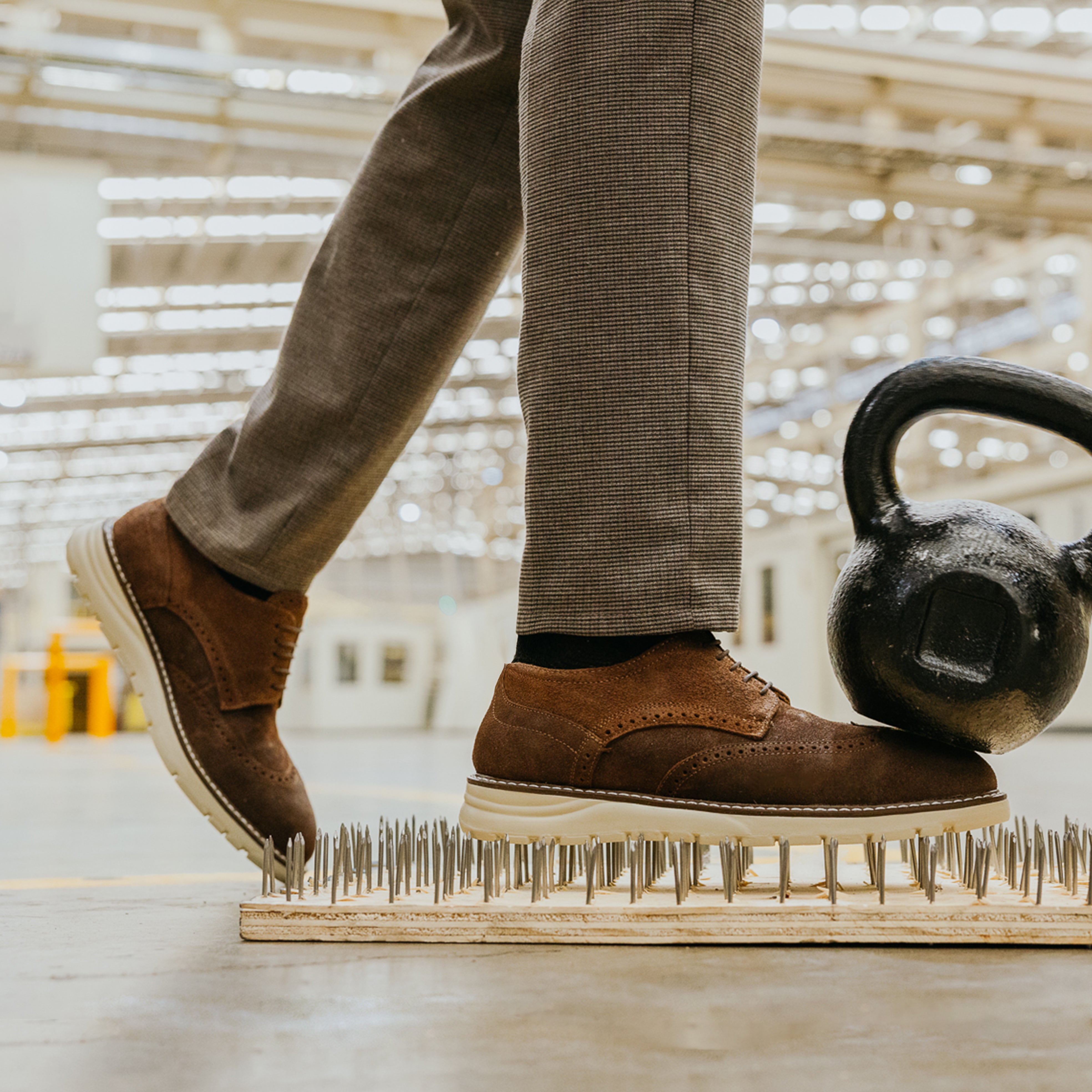 STEEL TOE DERBY WORK SHOES MASTER MOKA