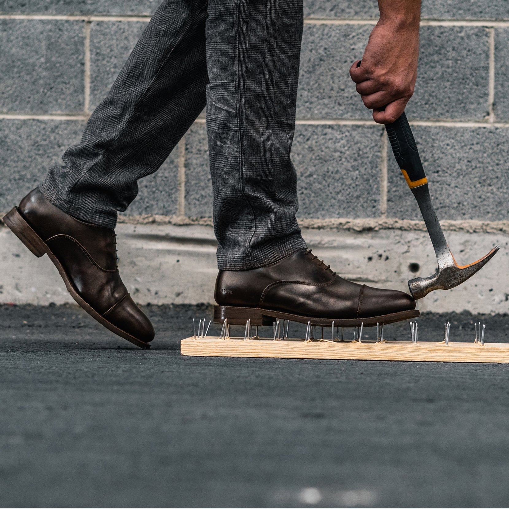 STEEL TOE EXECUTIVE WORK SHOE CEO BROWN