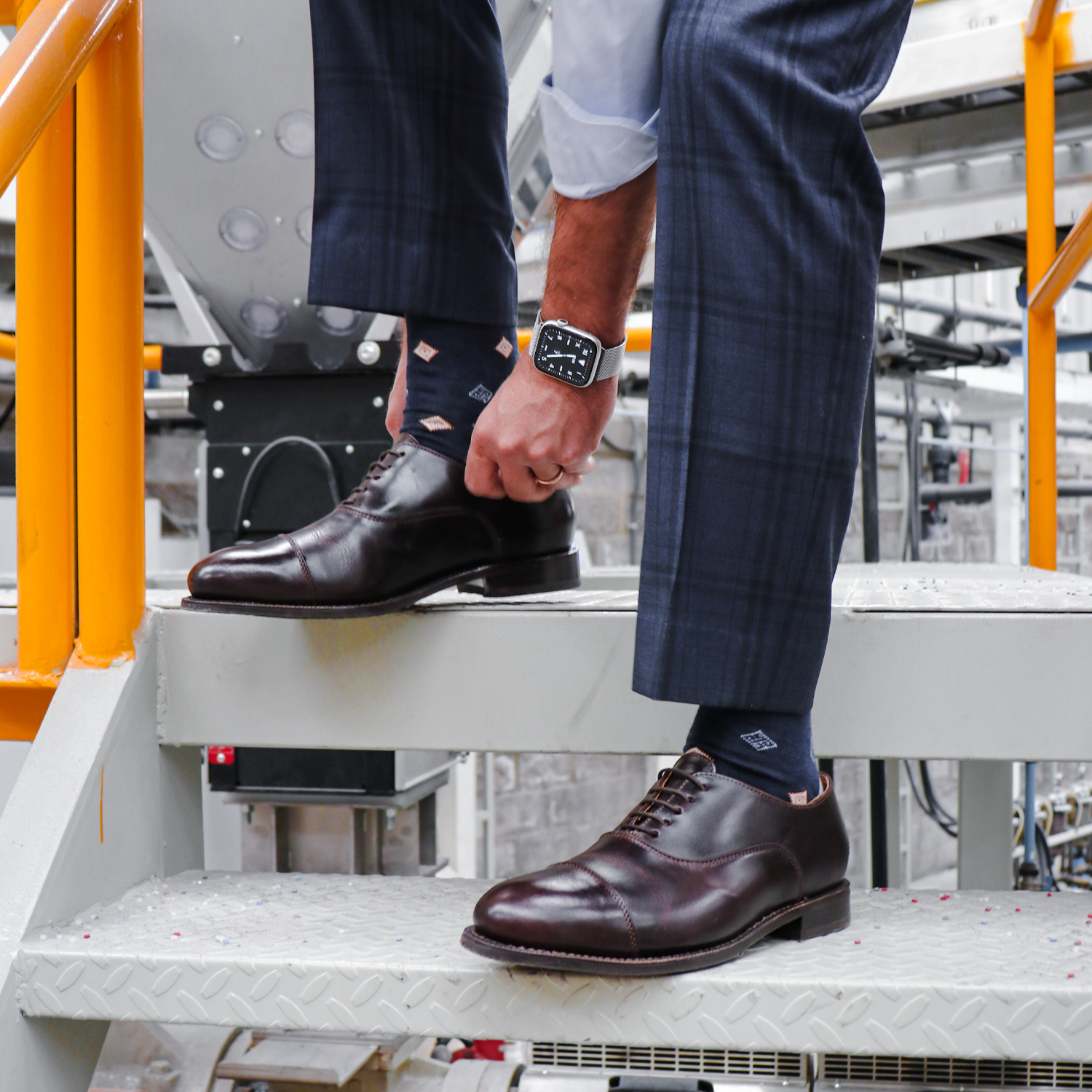 STEEL TOE EXECUTIVE WORK SHOE CEO BROWN