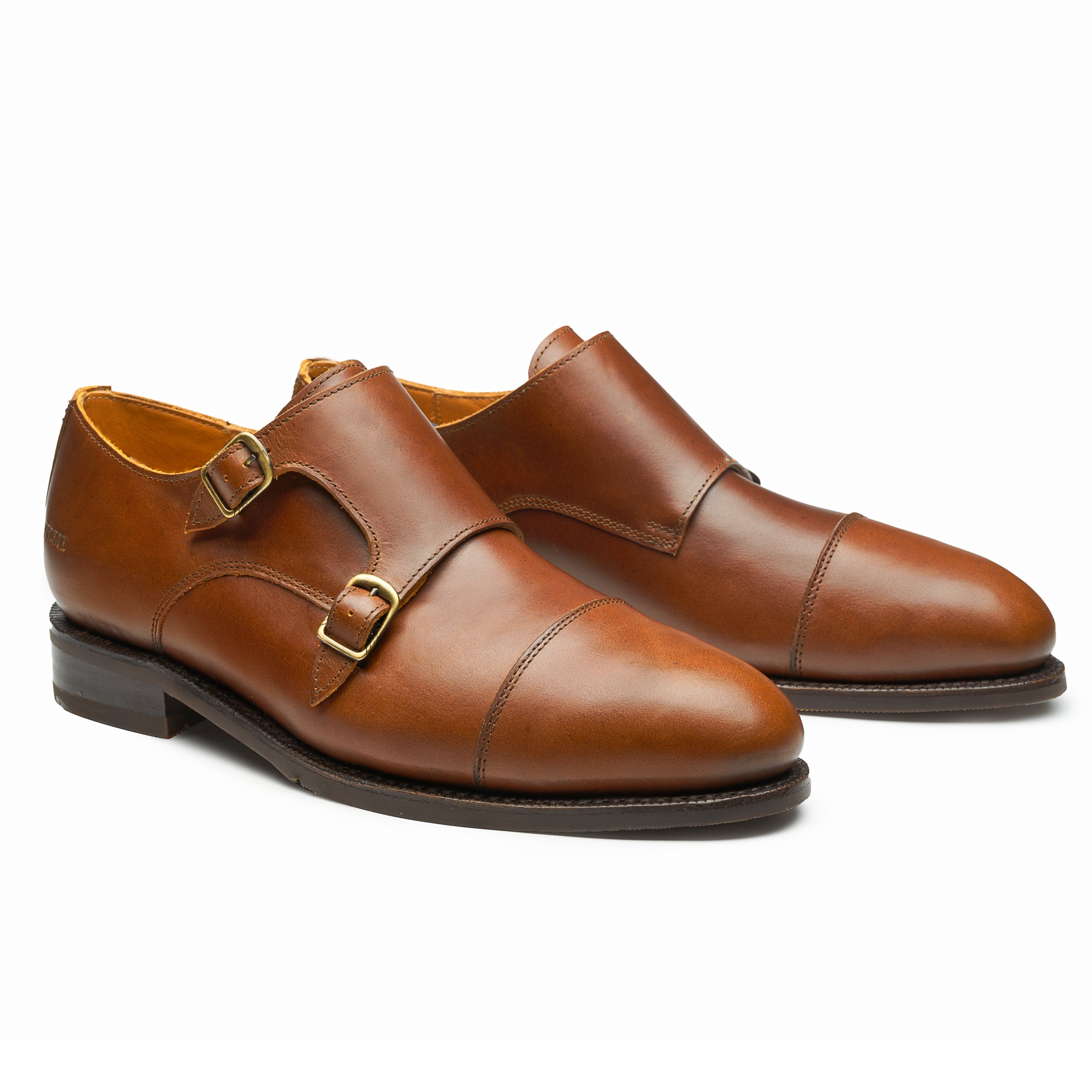 STEEL TOE MONK STRAP WORK SHOE DANTE AMBER