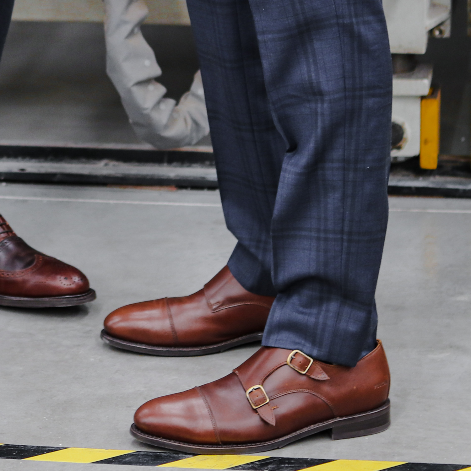STEEL TOE MONK STRAP WORK SHOE DANTE AMBER