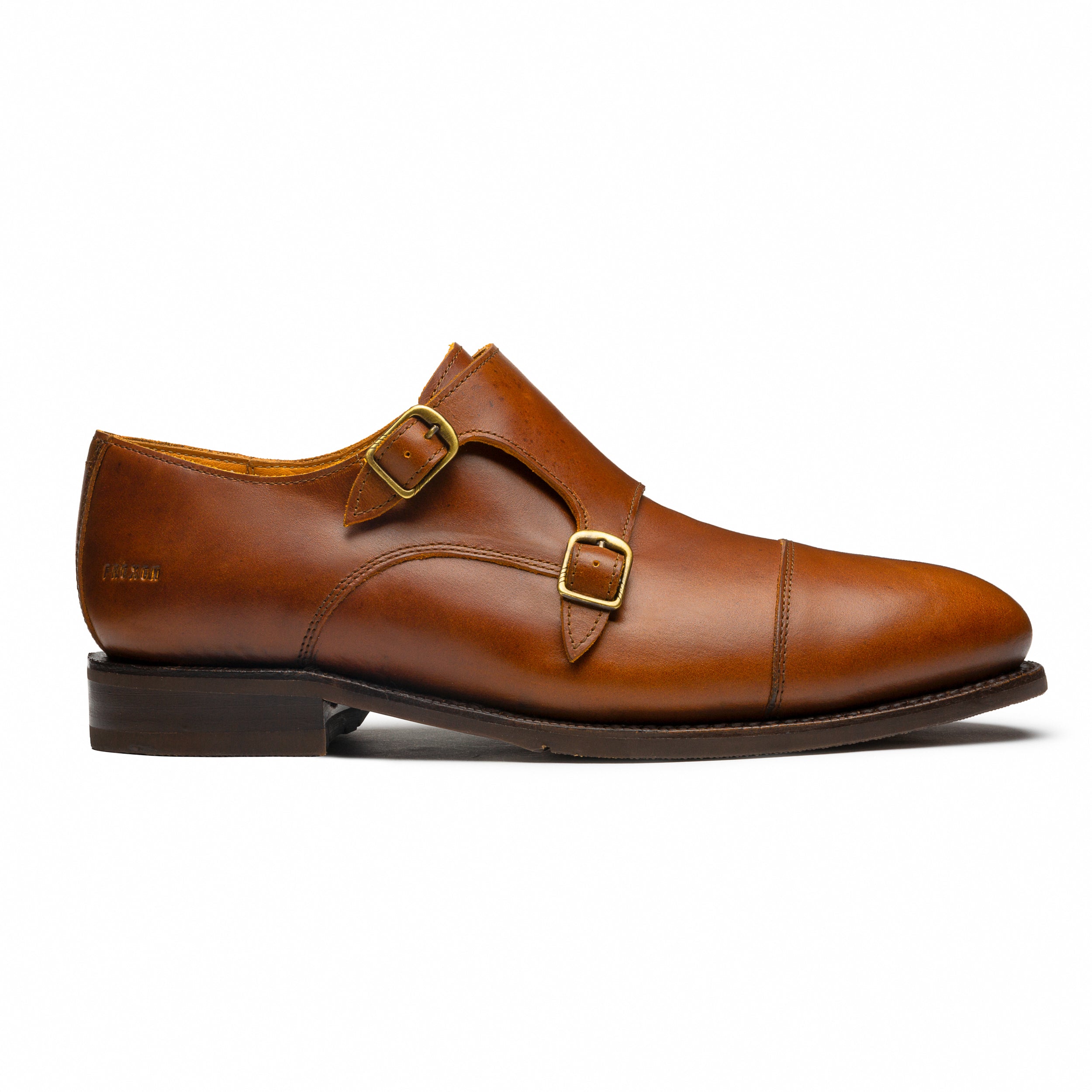 STEEL TOE MONK STRAP WORK SHOE DANTE AMBER