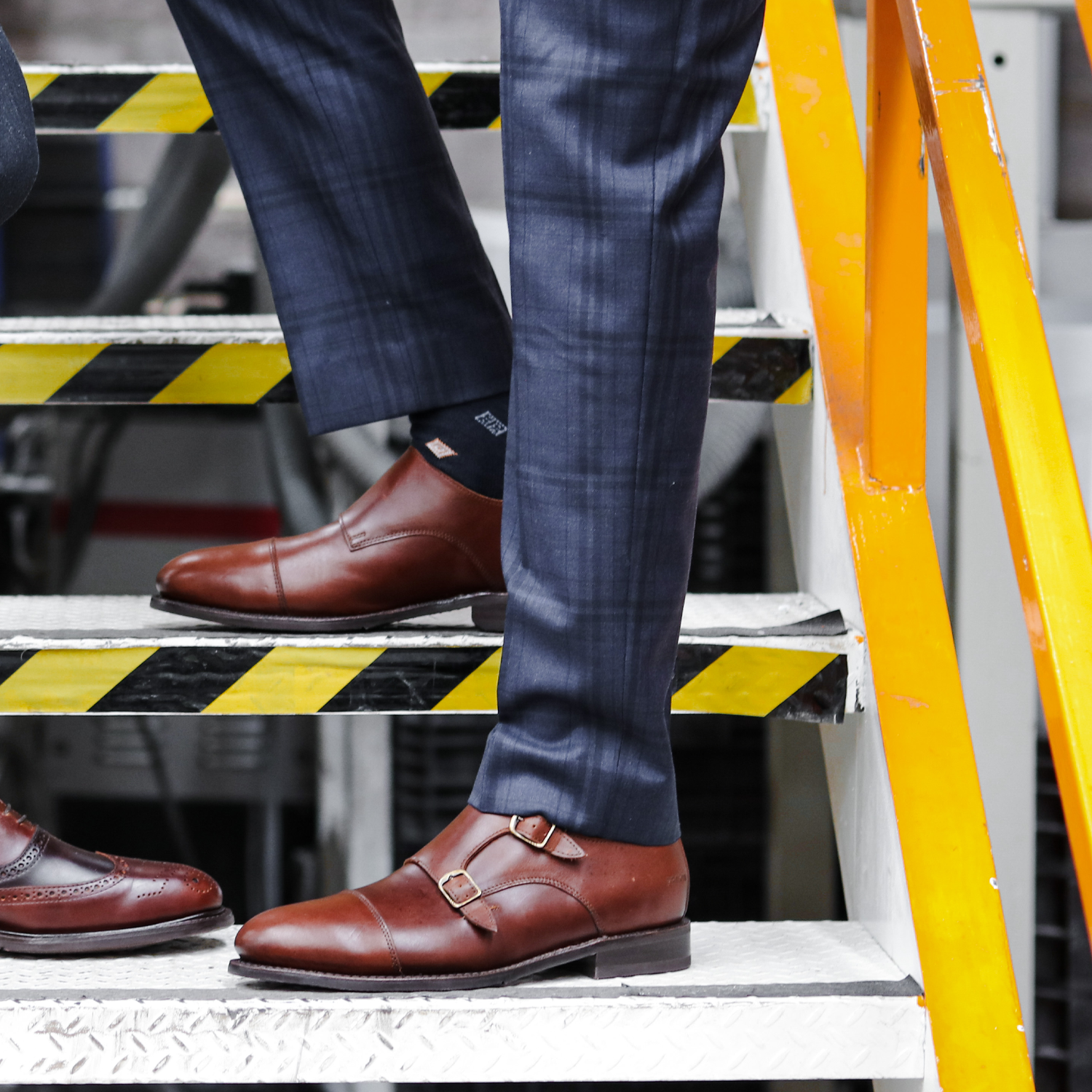 STEEL TOE MONK STRAP WORK SHOE DANTE AMBER