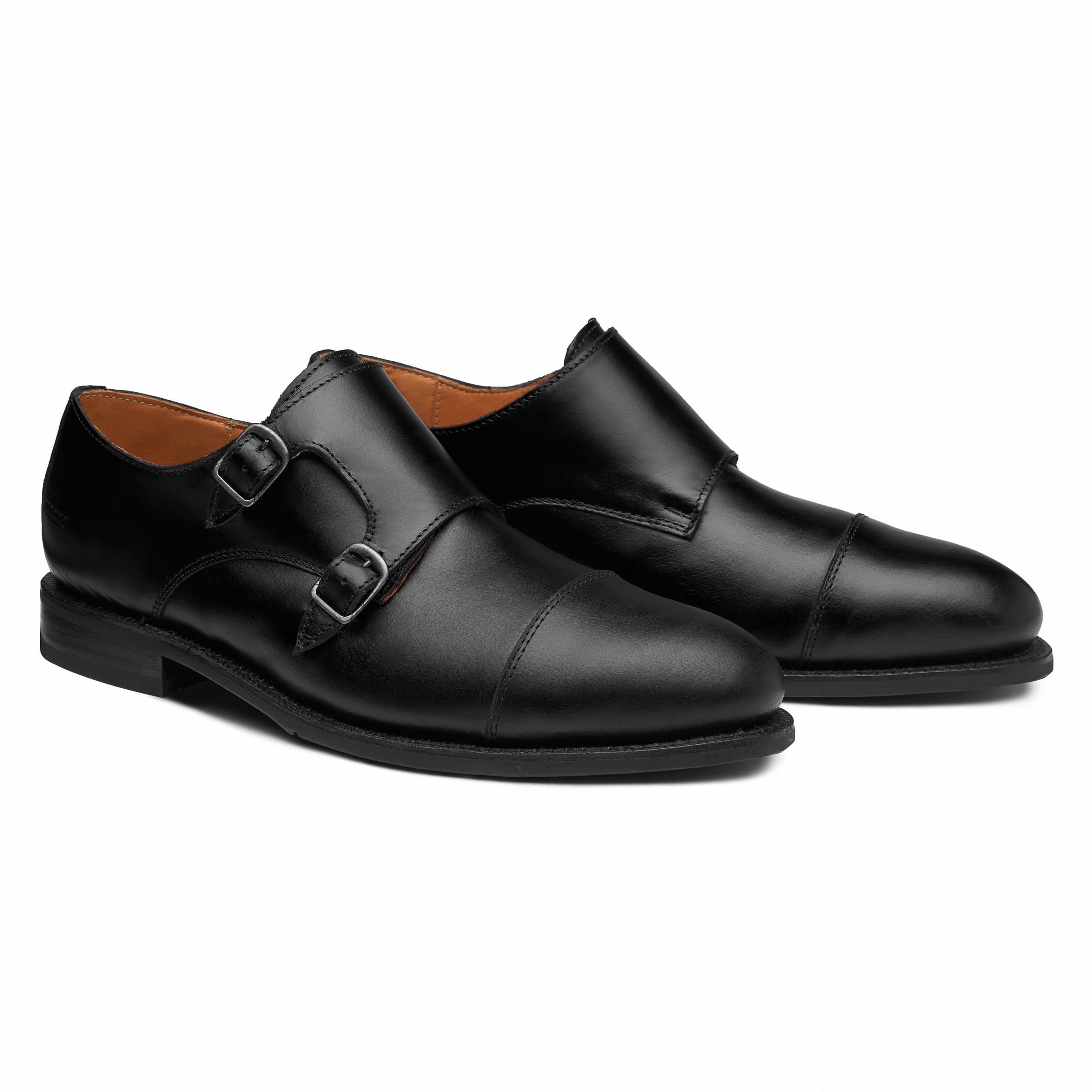 STEEL TOE MONK STRAP WORK SHOE DANTE BLACK