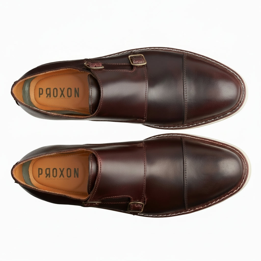 STEEL TOE MONK STRAP WORK SHOE DANTE BROWN