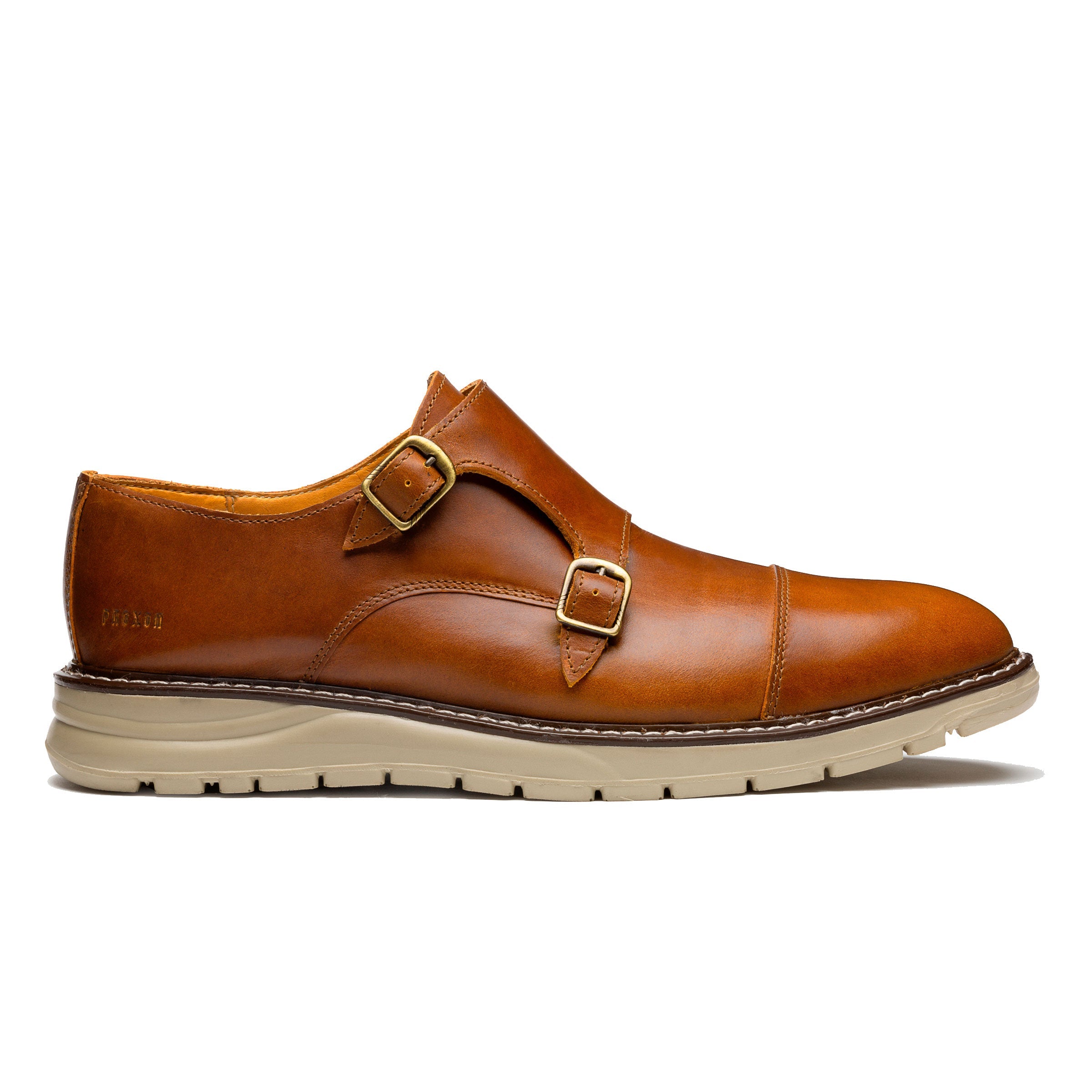 STEEL TOE MONK STRAP WORK SHOE GRAND AMBER