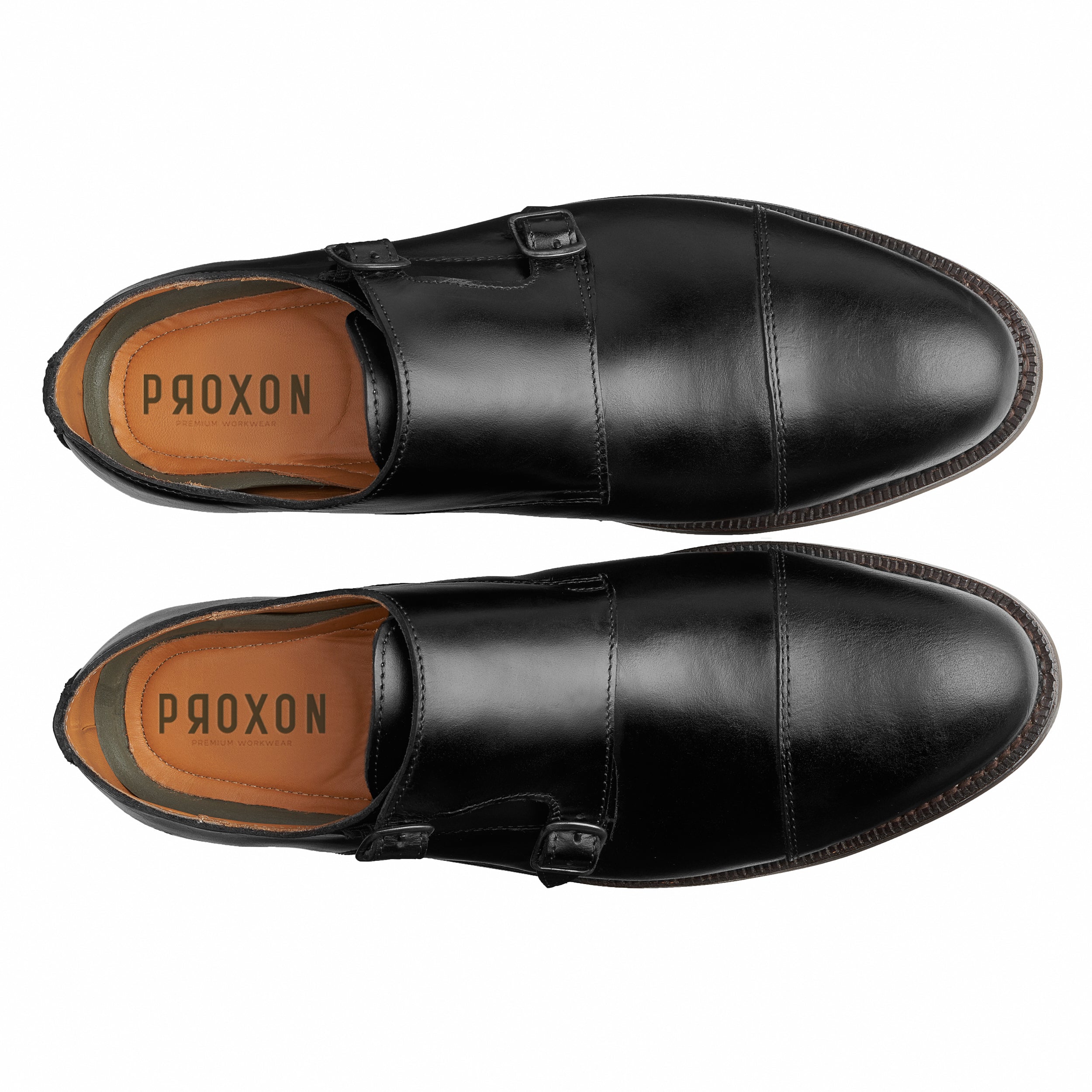 STEEL TOE MONK STRAP WORK SHOE GRAND BLACK