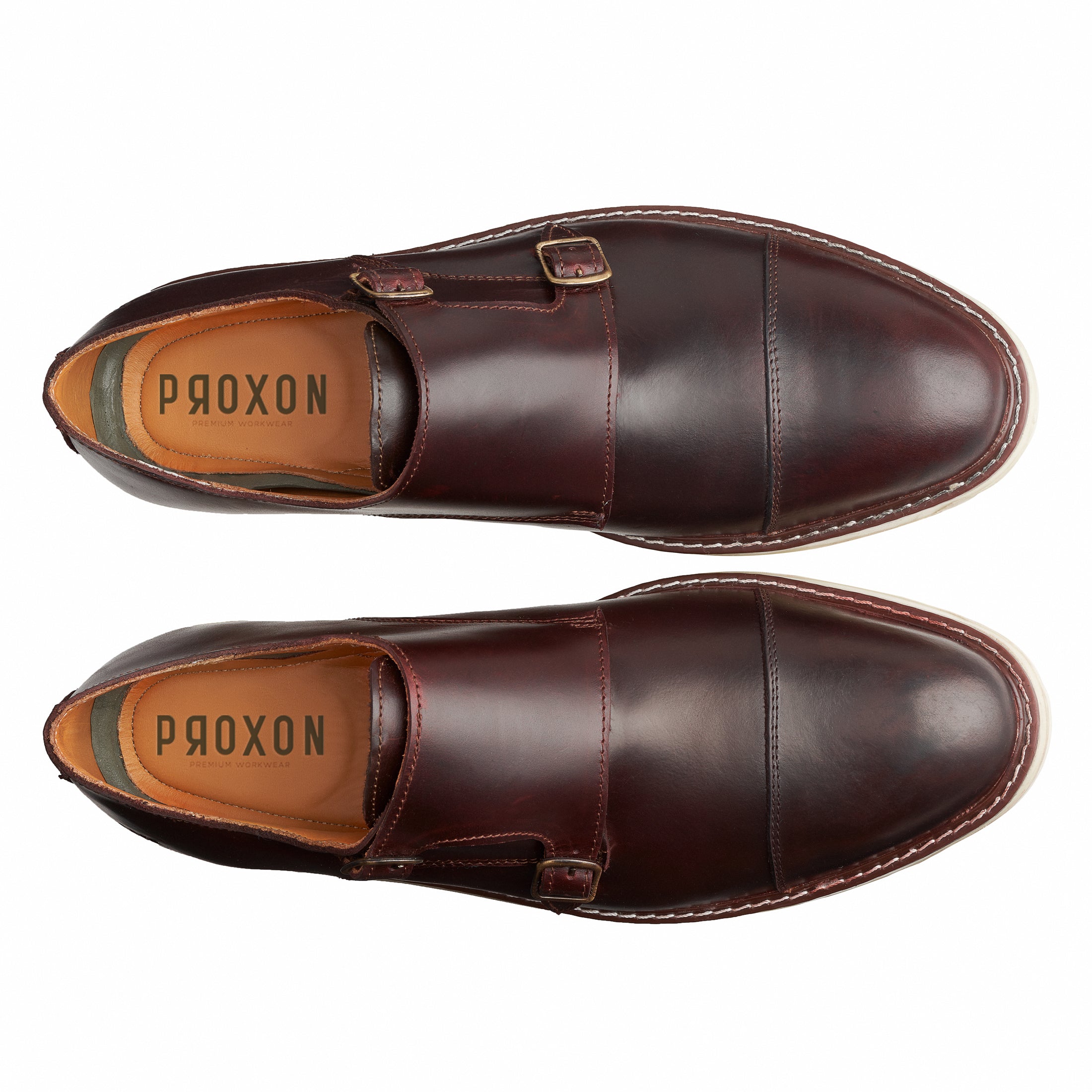 STEEL TOE MONK STRAP WORK SHOE GRAND BROWN
