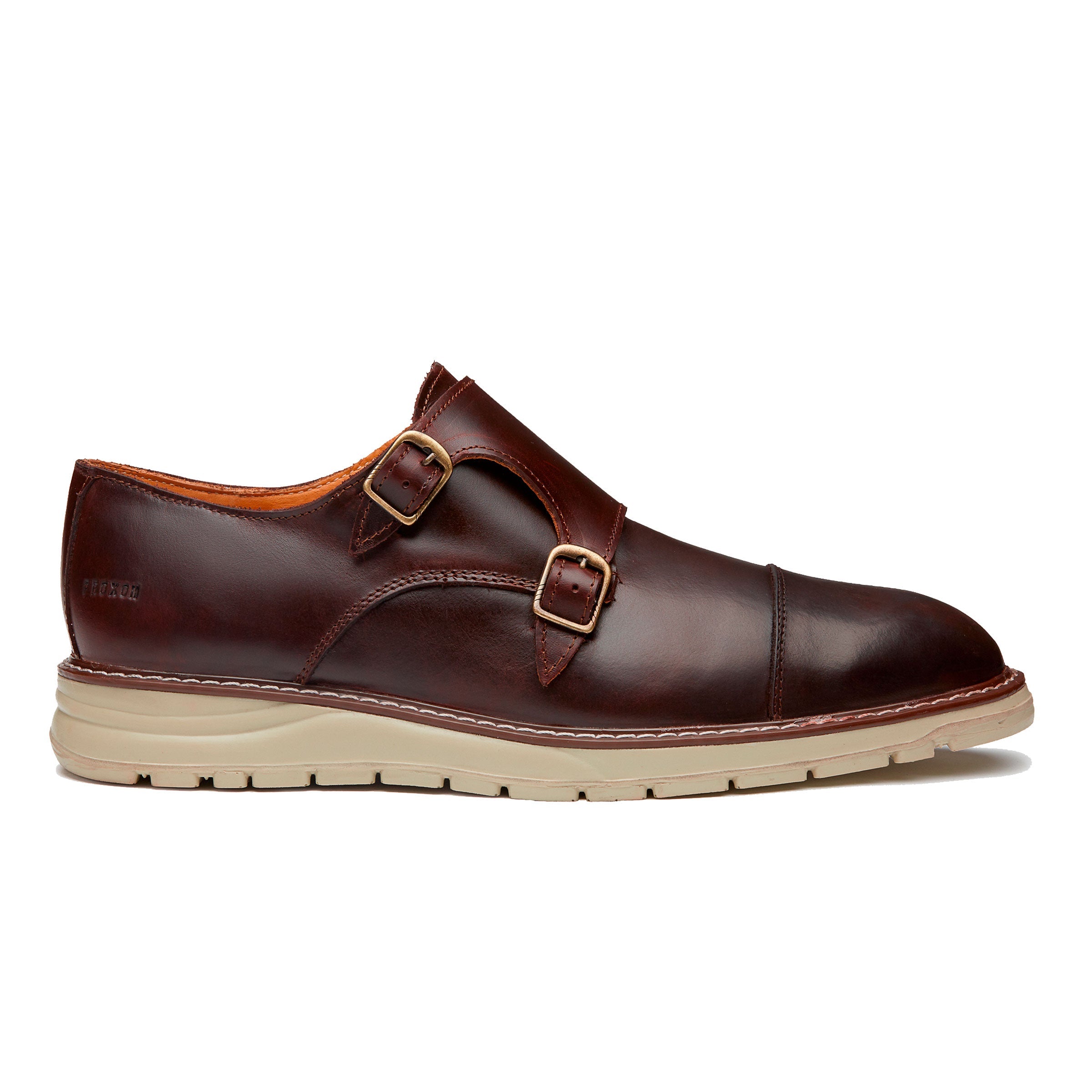 STEEL TOE MONK STRAP WORK SHOE GRAND BROWN
