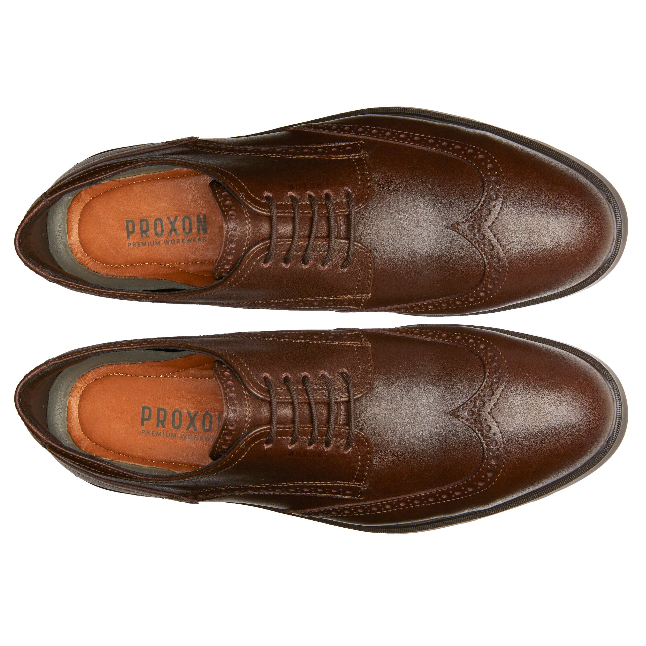 STEEL TOE OXFORD WORK SHOE CAPTAIN BROWN