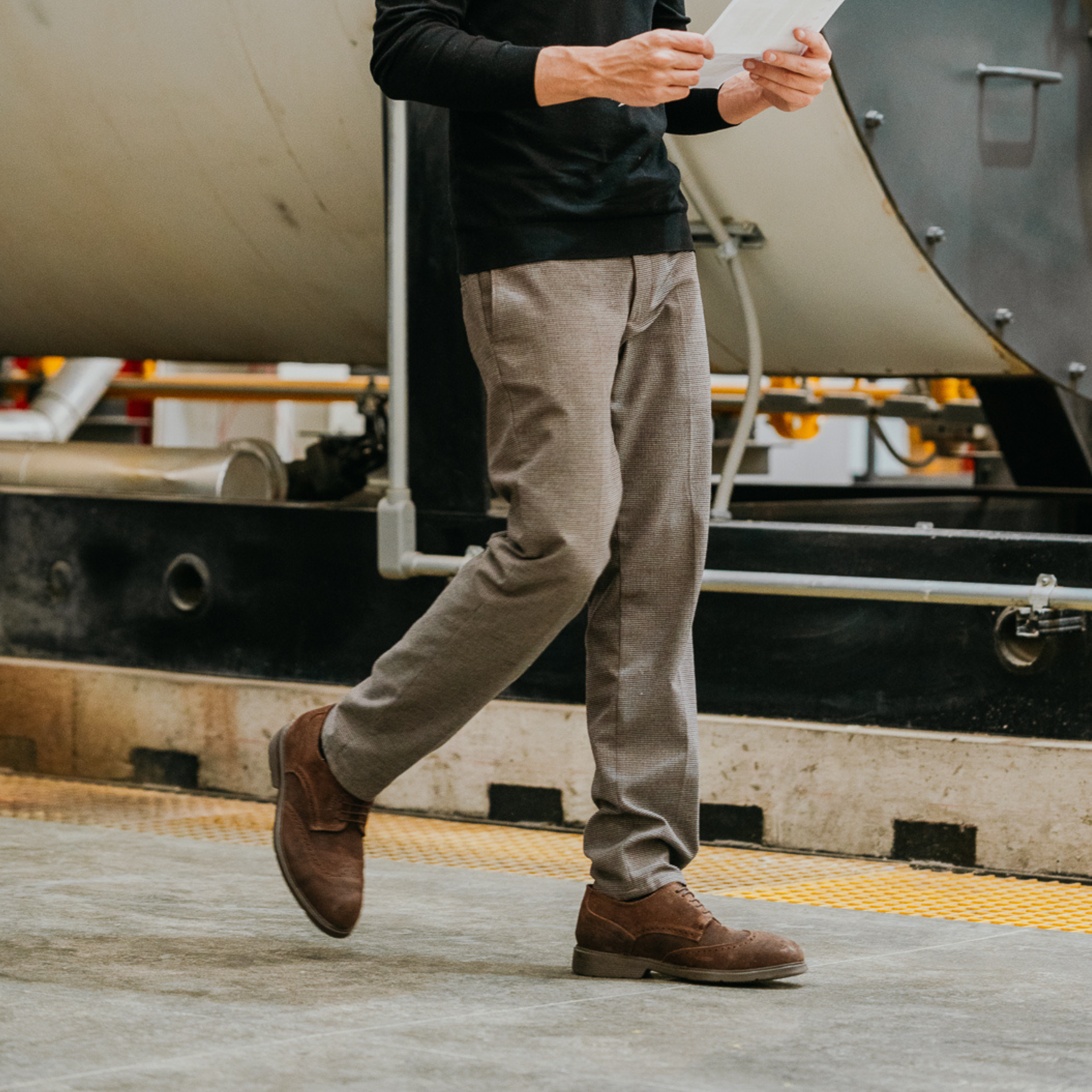 STEEL TOE OXFORD WORK SHOE CAPTAIN MOKA