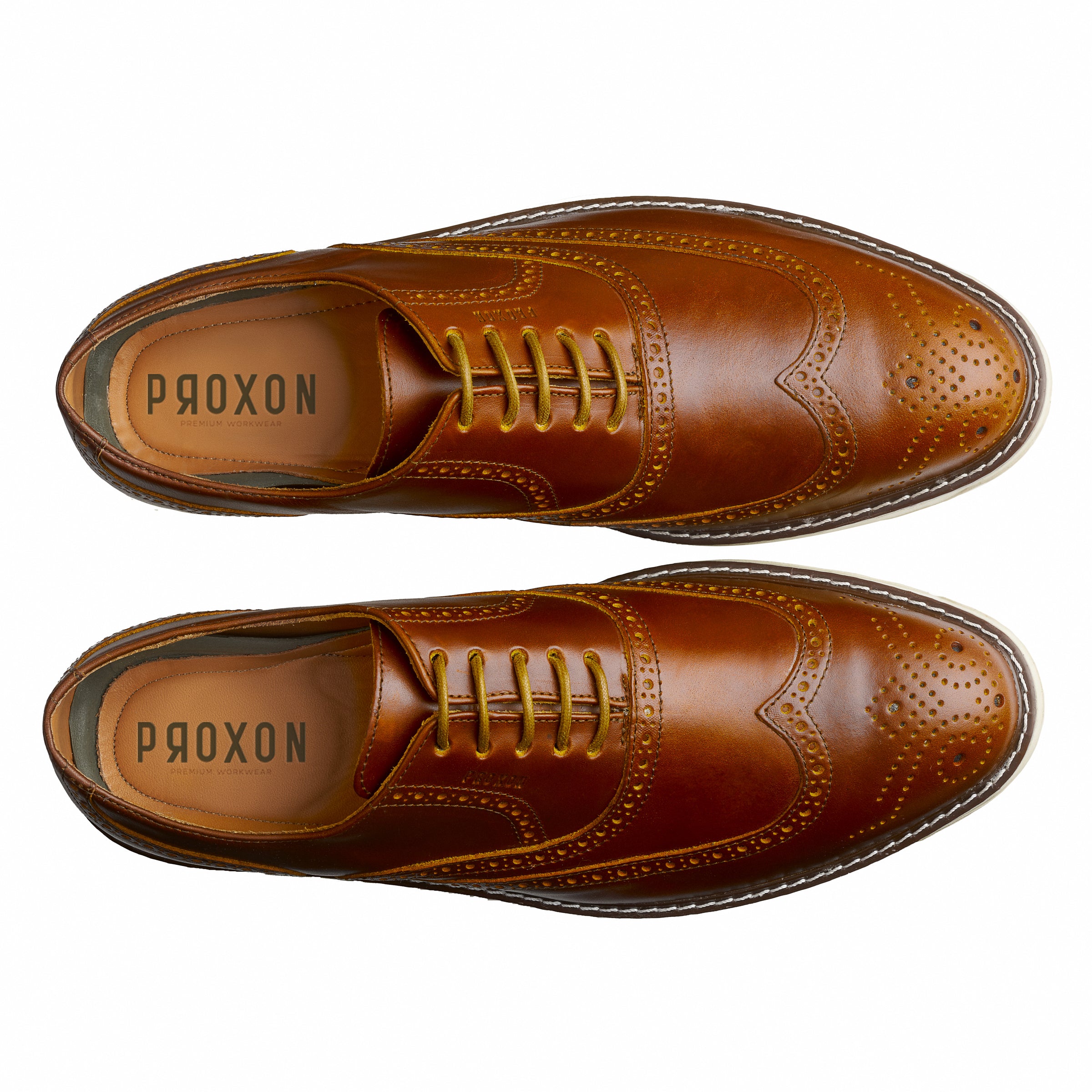 STEEL TOE OXFORD WORK SHOE VOLTA AMBER