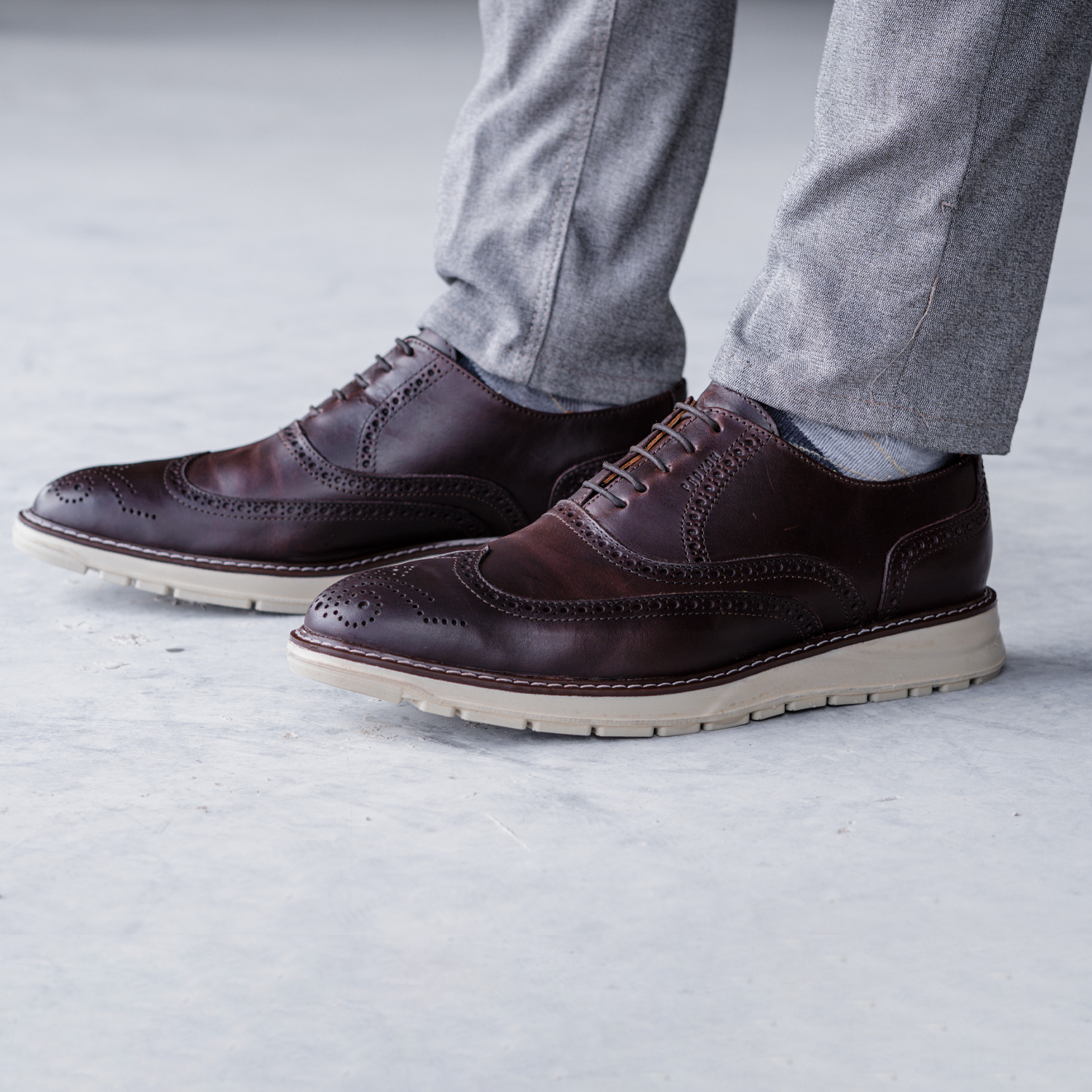STEEL TOE OXFORD WORK SHOE VOLTA BROWN
