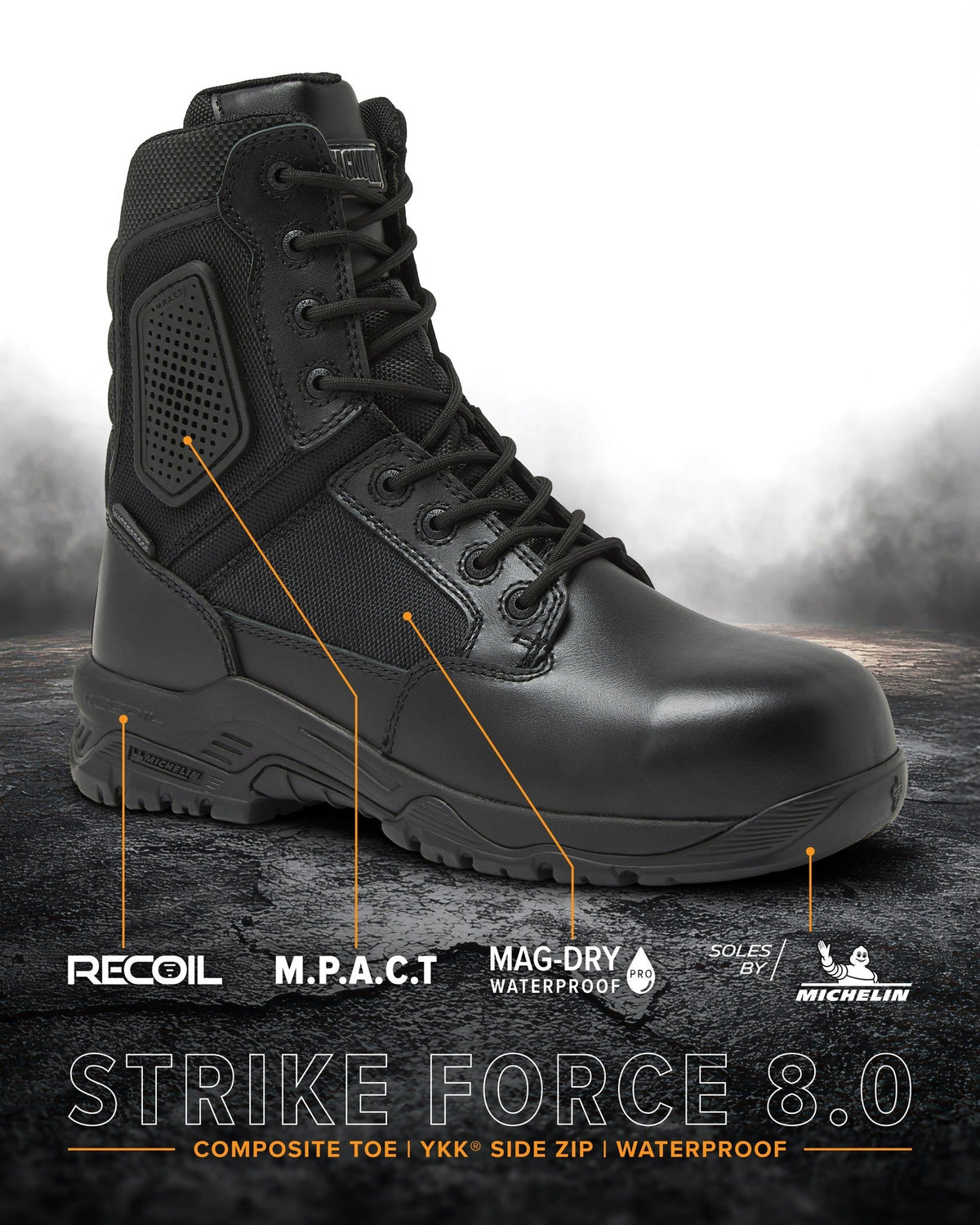 STRIKE FORCE 8" Boot SZ WP CT
