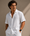 Santorini White Linen Set - Shirt & Pant