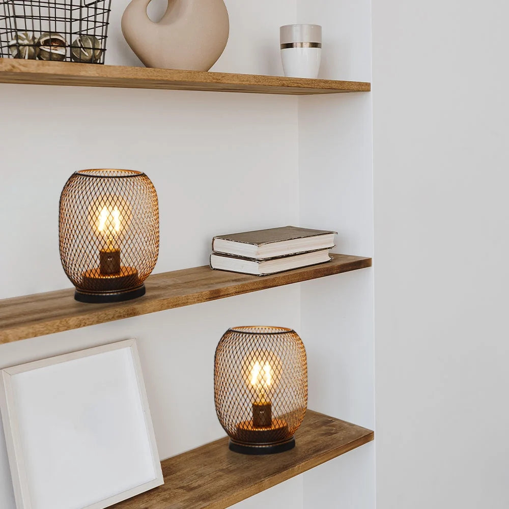 Set of 2 Battery Operated Lamp LED Table Lantern-Egg Shape