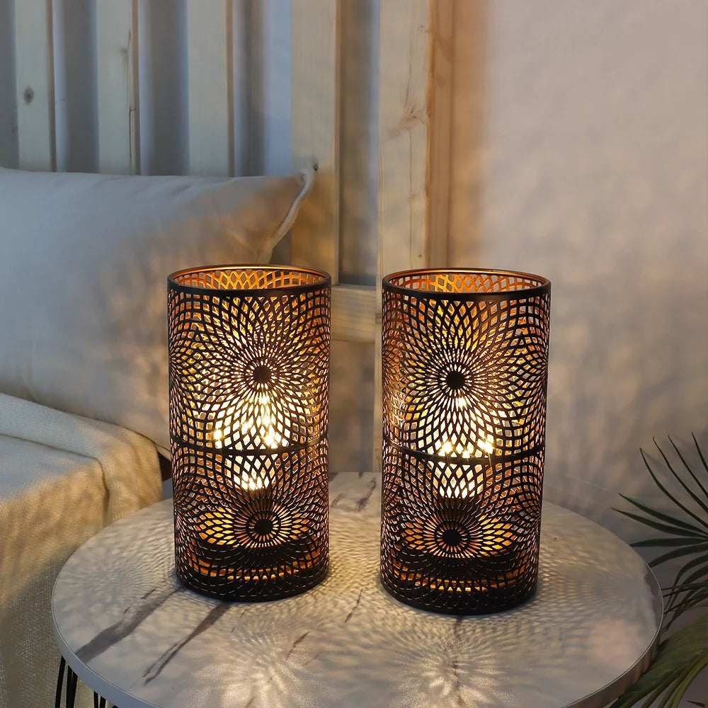 Set of 2 Black Table Metal lamps