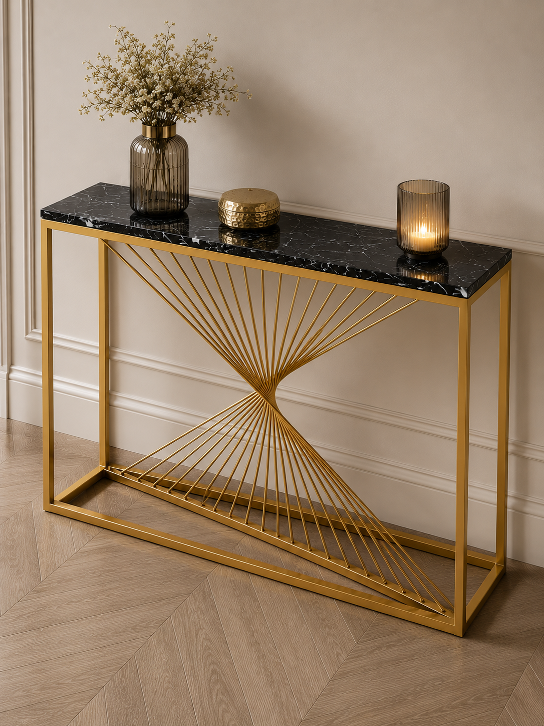 Sleek Modern Console with Artistic Flair