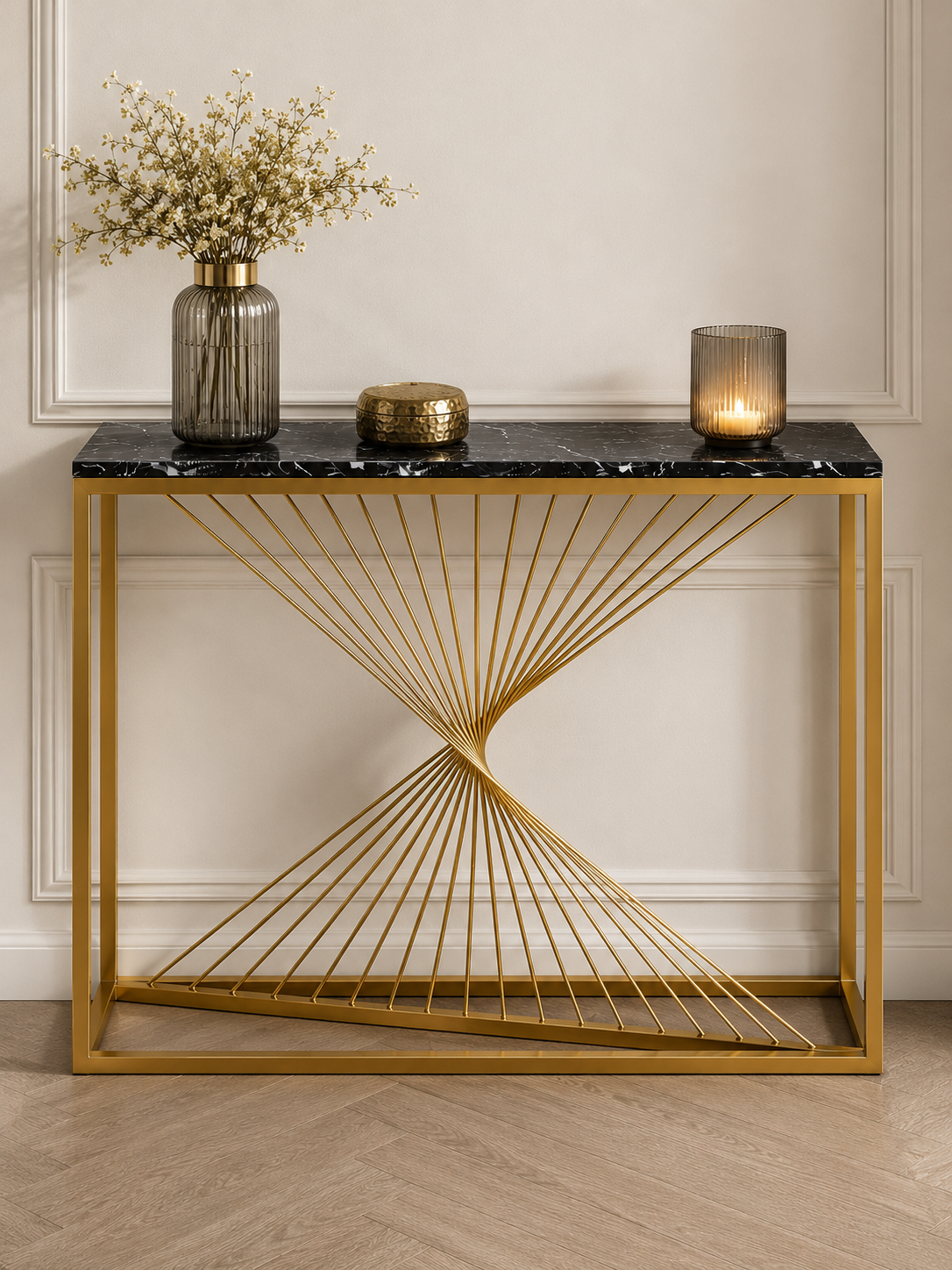 Sleek Modern Console with Artistic Flair