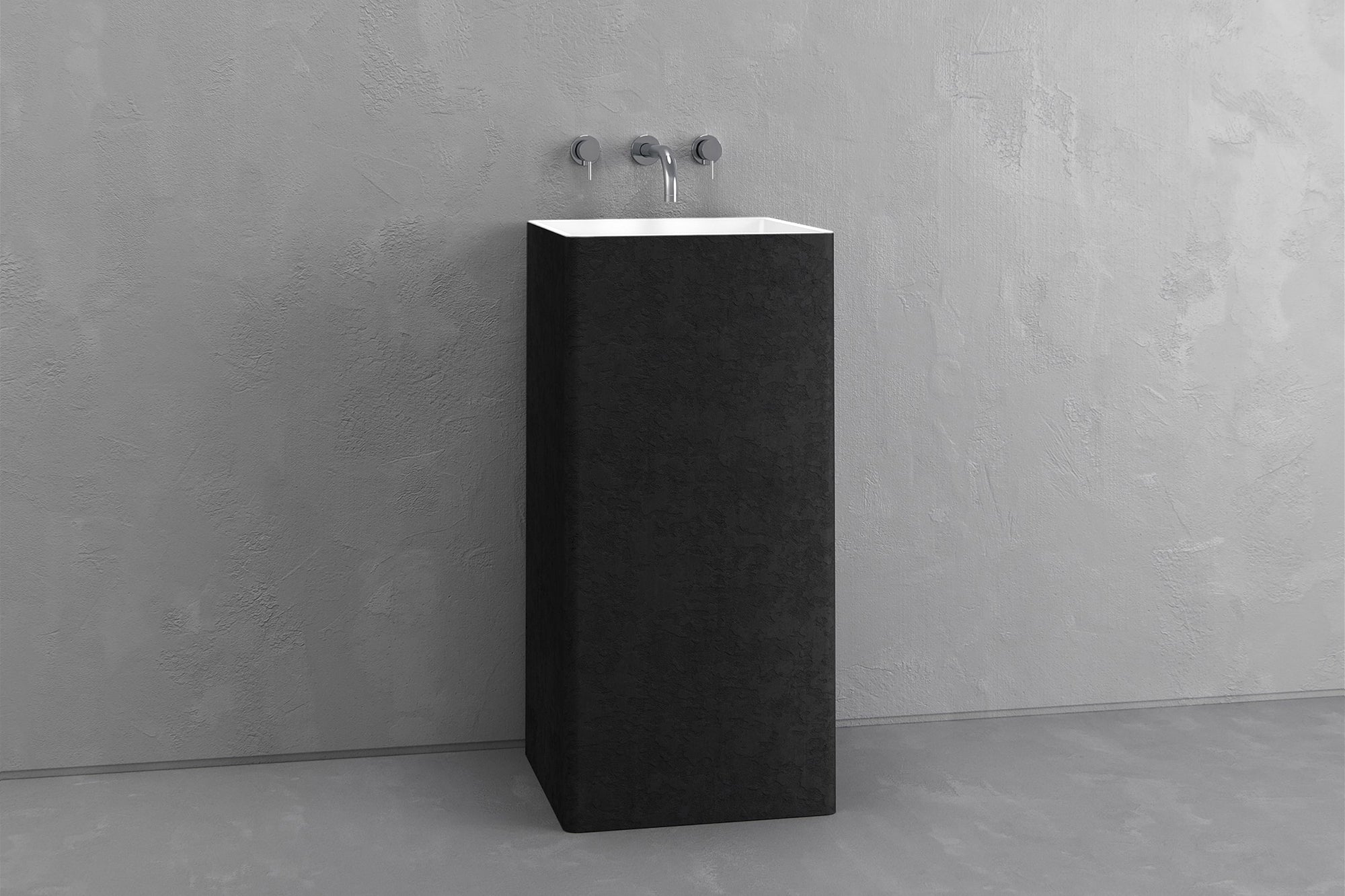 Square pedestal sink