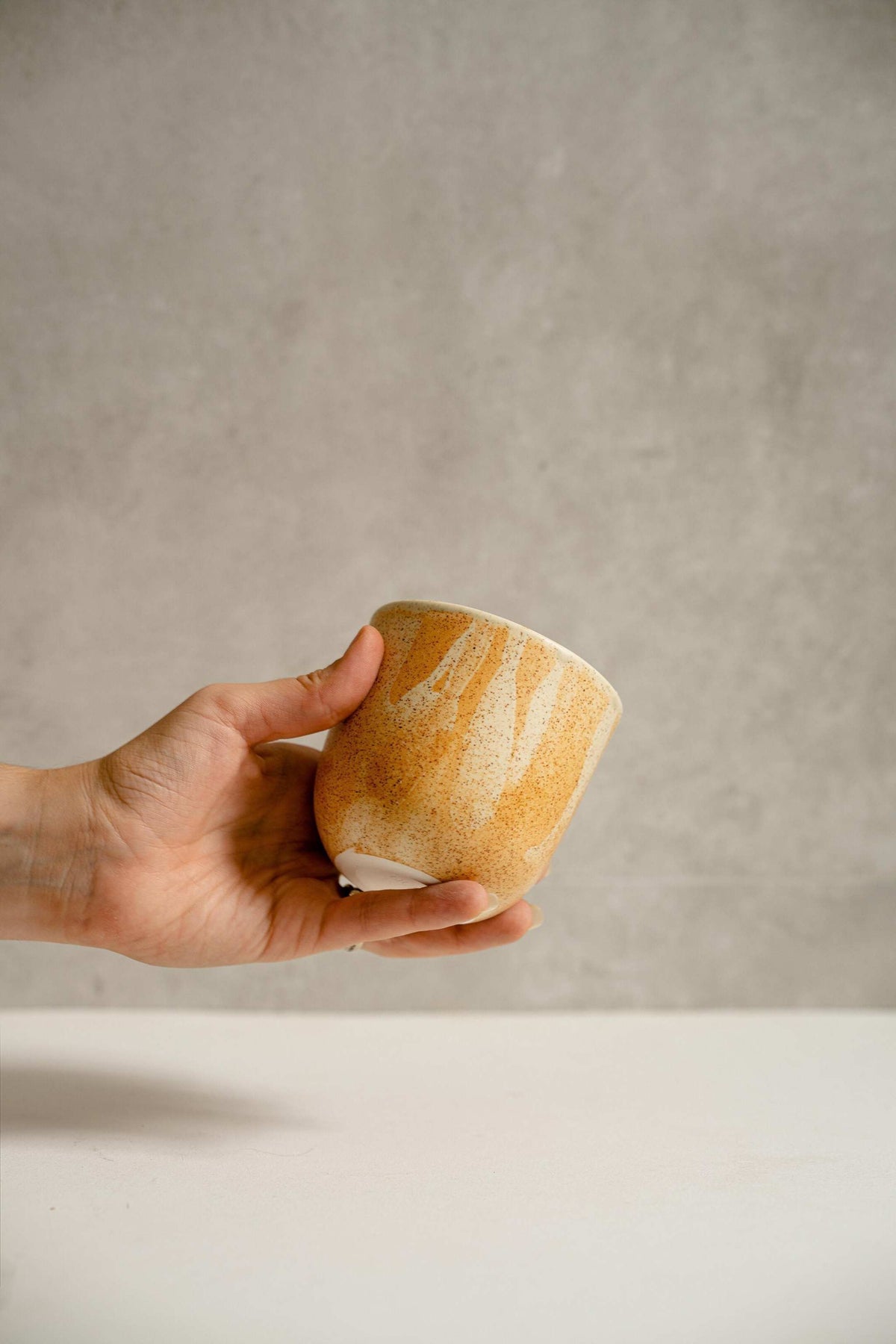 Stoneware Beige Coffee Cup