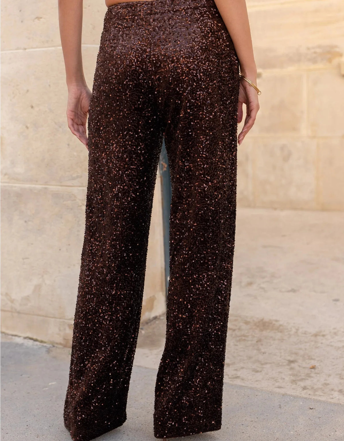 Straight Sequin Pants