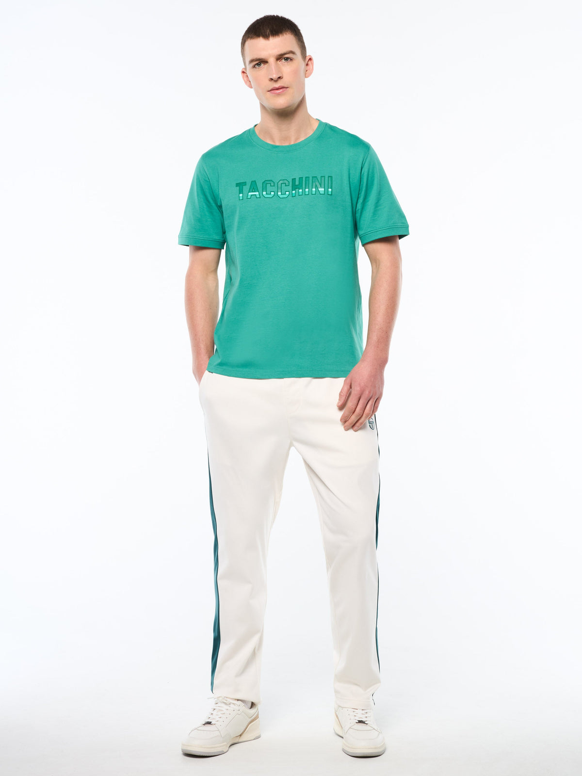 Strisce T-Shirt-Bottle Green