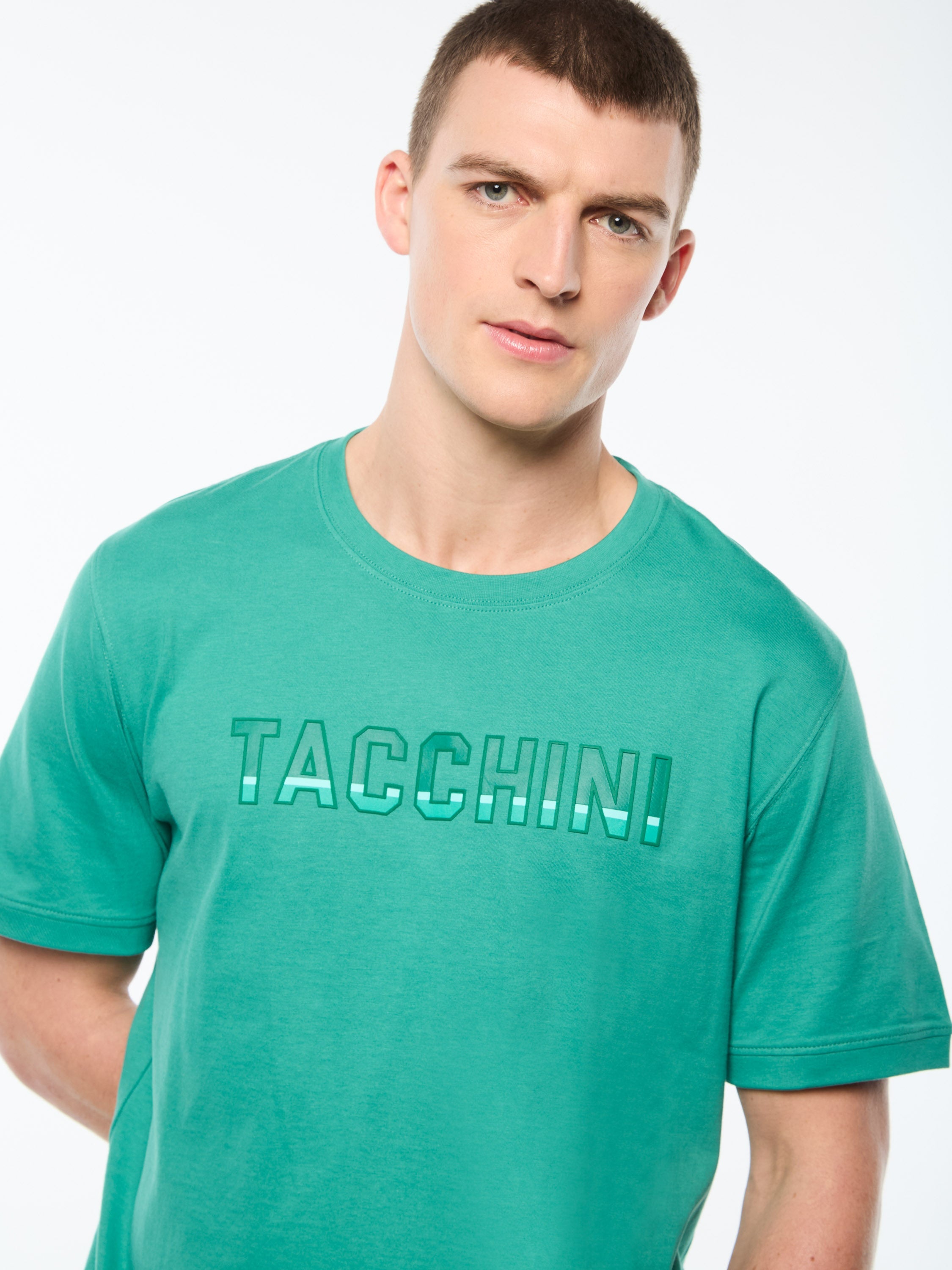 Strisce T-Shirt-Bottle Green