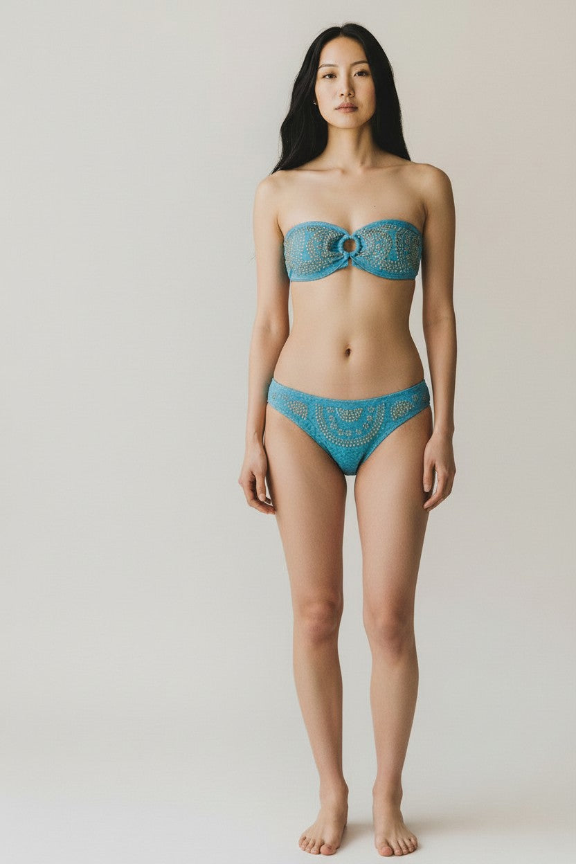 Studded 2 Piece Bandeau CA-10216