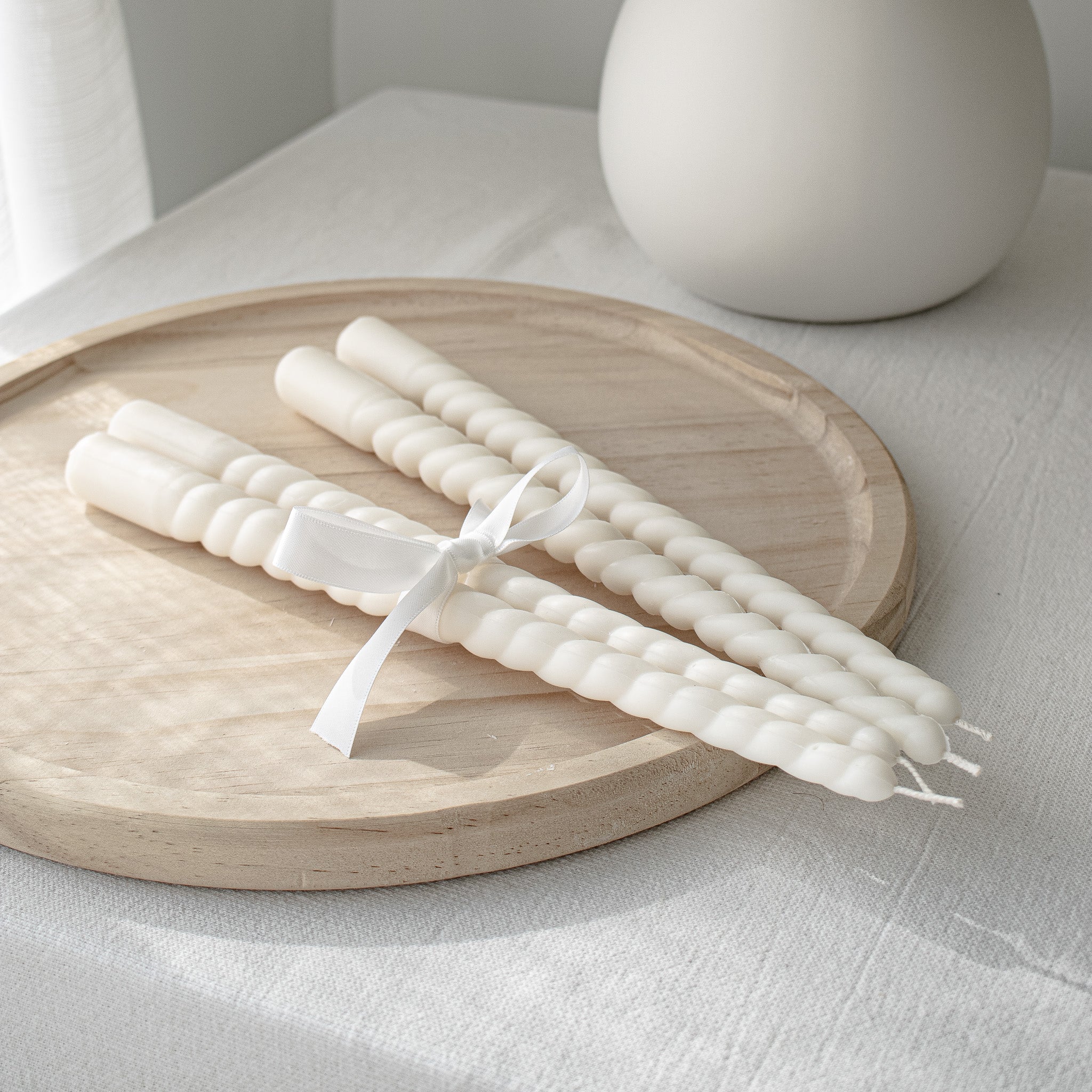 Swirl Taper Candles, Elegant Taper Candles
