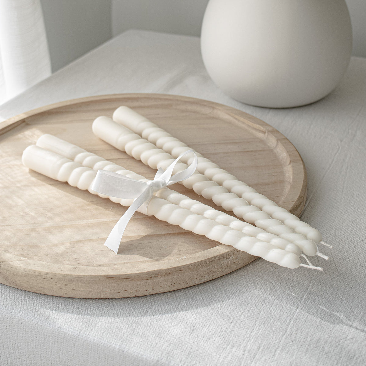 Swirl Taper Candles, Elegant Taper Candles