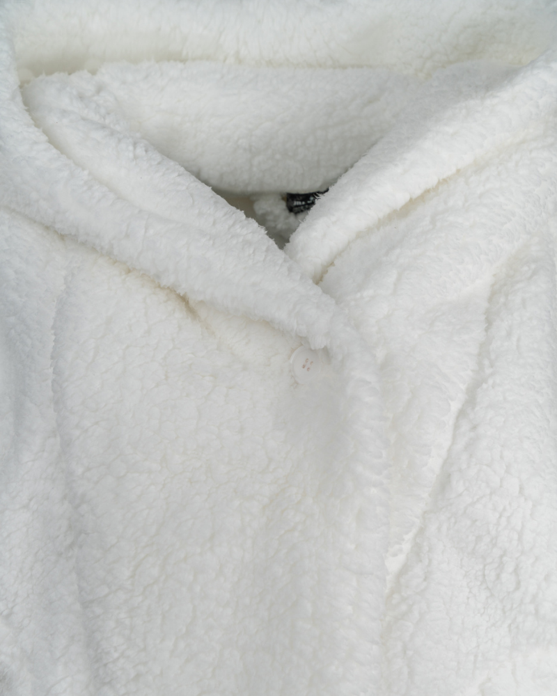 The Warrior Effect™ By Jill Martin Chenille Logo Cropped Sherpa Lounger Jacket