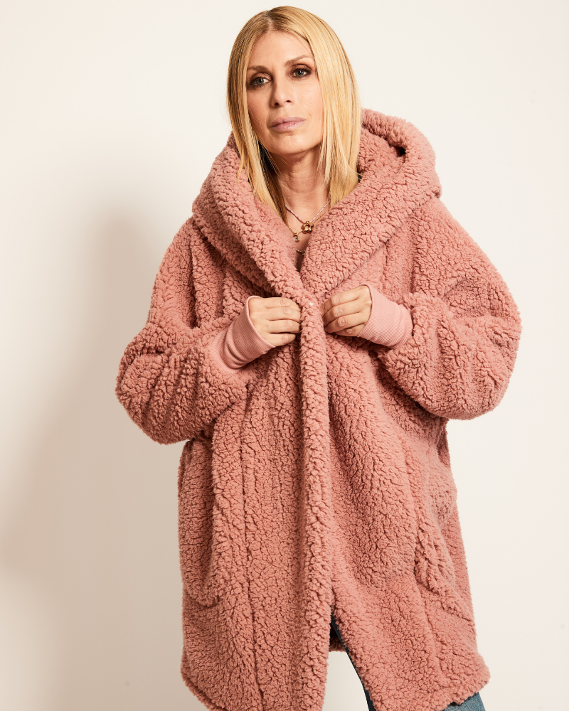 The Warrior Effect™ By Jill Martin Chenille Logo Sherpa Lounger Jacket