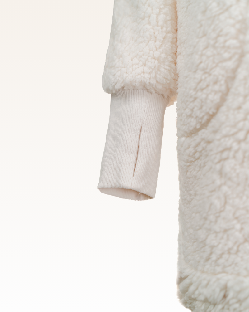 The Warrior Effect™ By Jill Martin Chenille Logo Sherpa Lounger Jacket