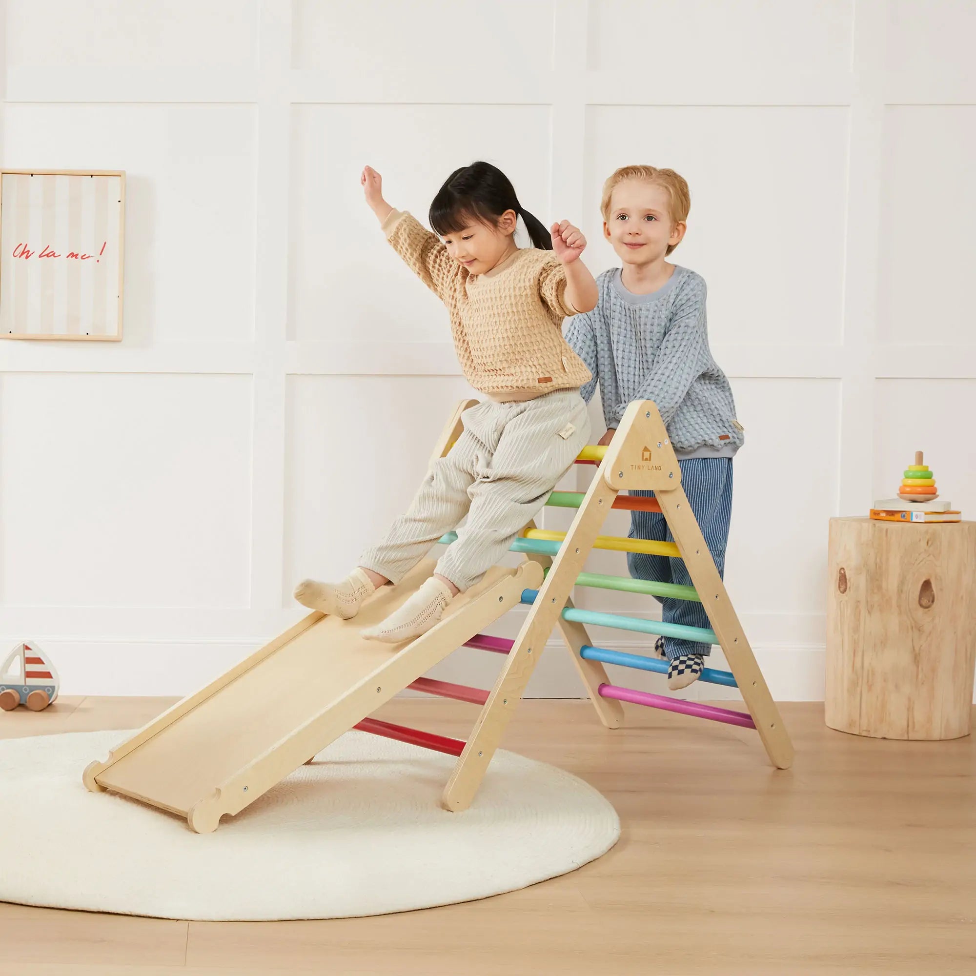 Tiny Land® 7-In-1 Rainbow Climbing Set