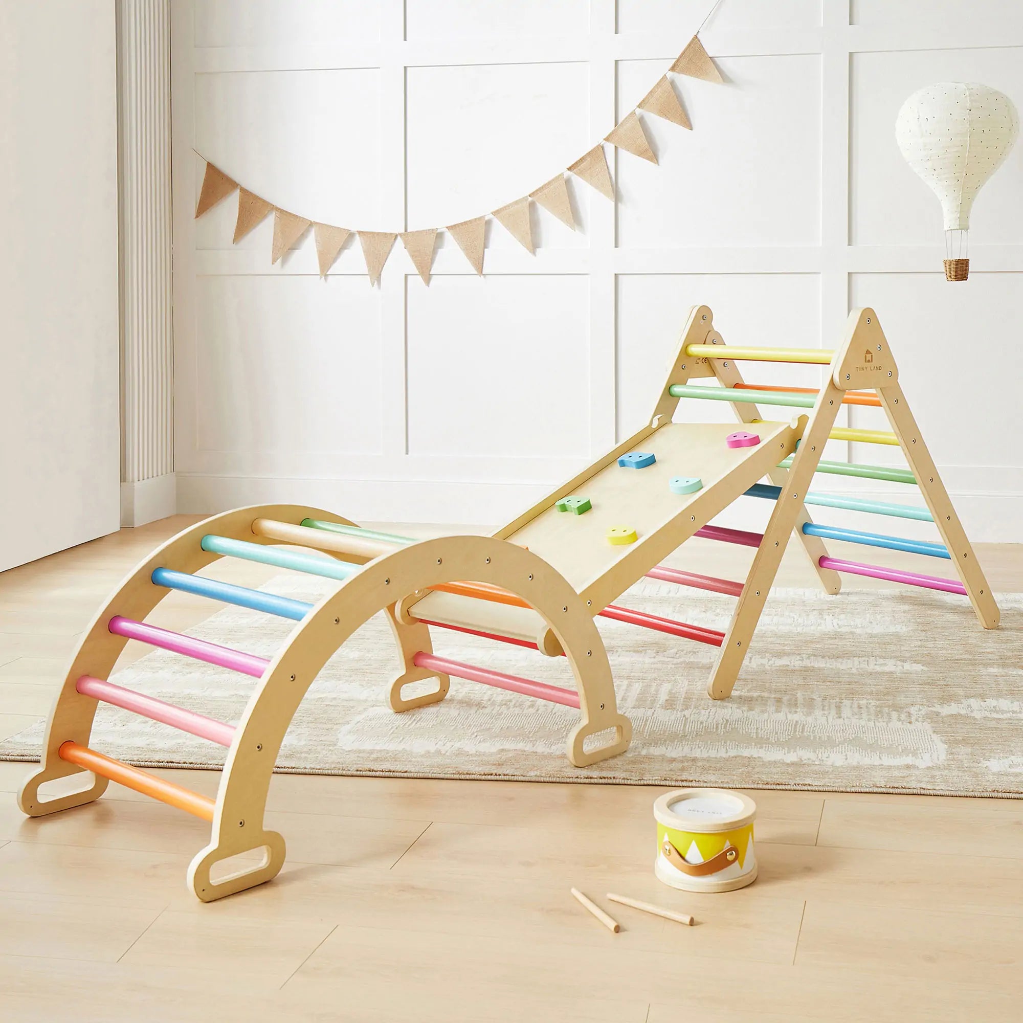 Tiny Land® 7-In-1 Rainbow Climbing Set