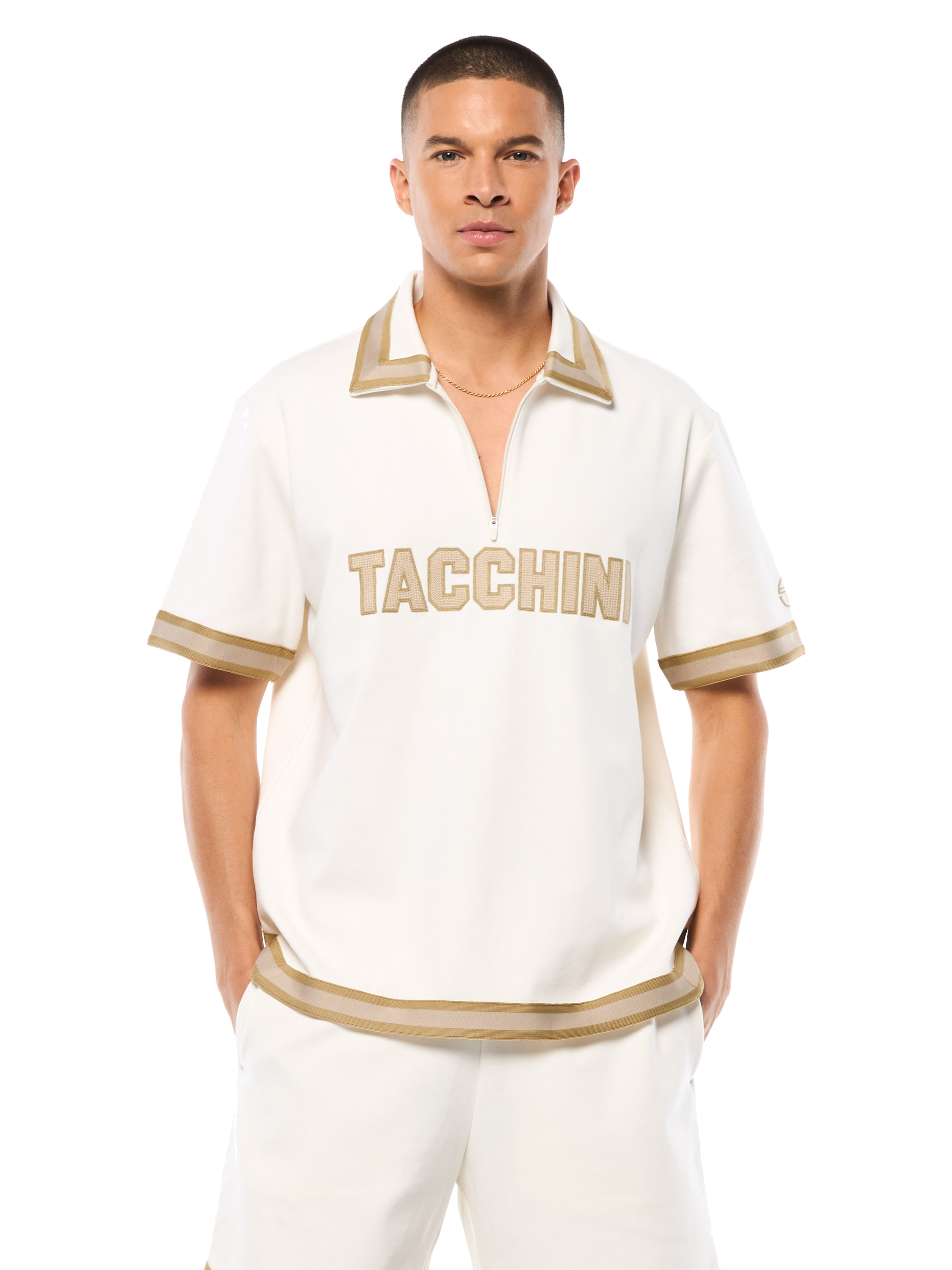 Tito Short Sleeve Polo-Gardenia