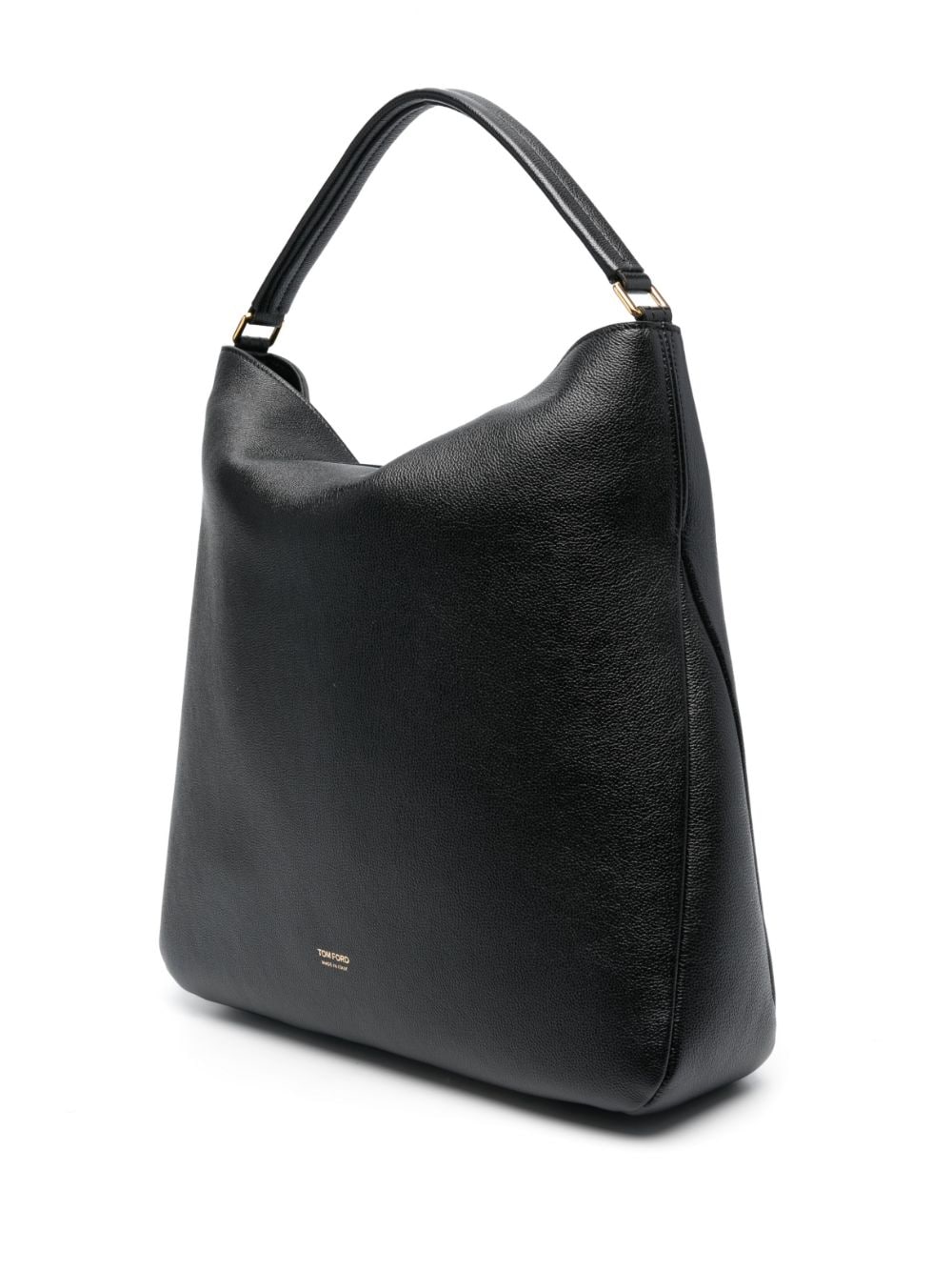 Tom Ford Gold Tone Logo Leather Tote Bag