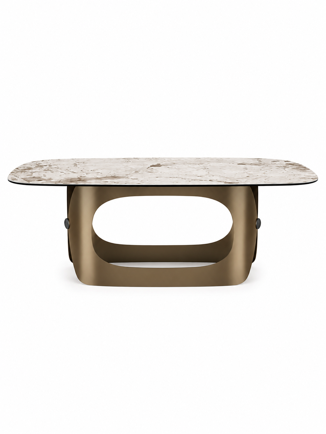 Valencia Luxe Marble & Steel Dining Table