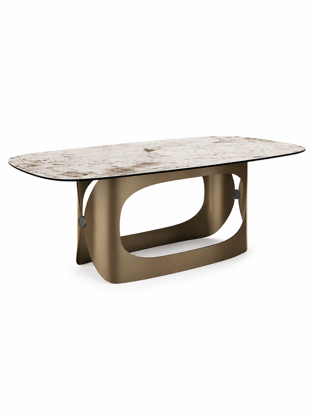 Valencia Luxe Marble & Steel Dining Table