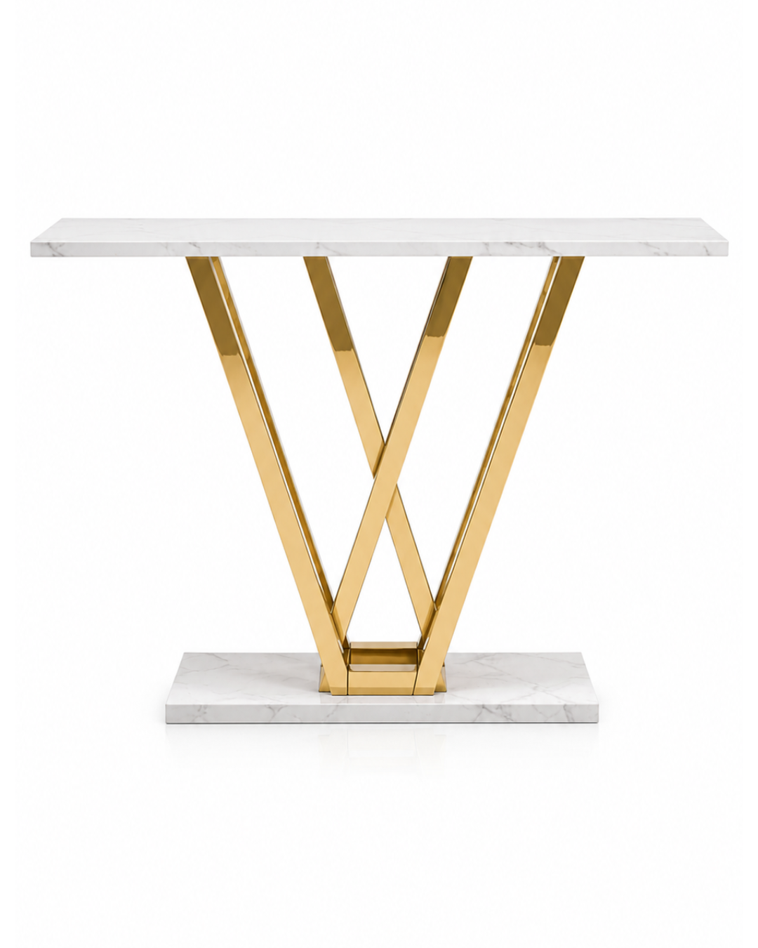 Vertex Marble & Steel Console Table