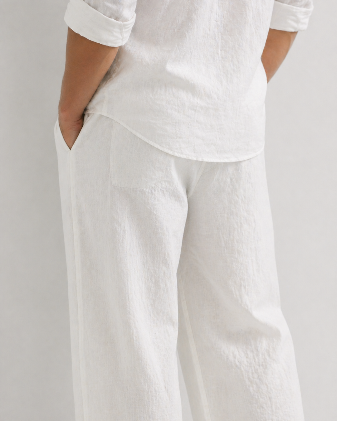 White Cotton & Linen – Easy Fit, Bahama Pants