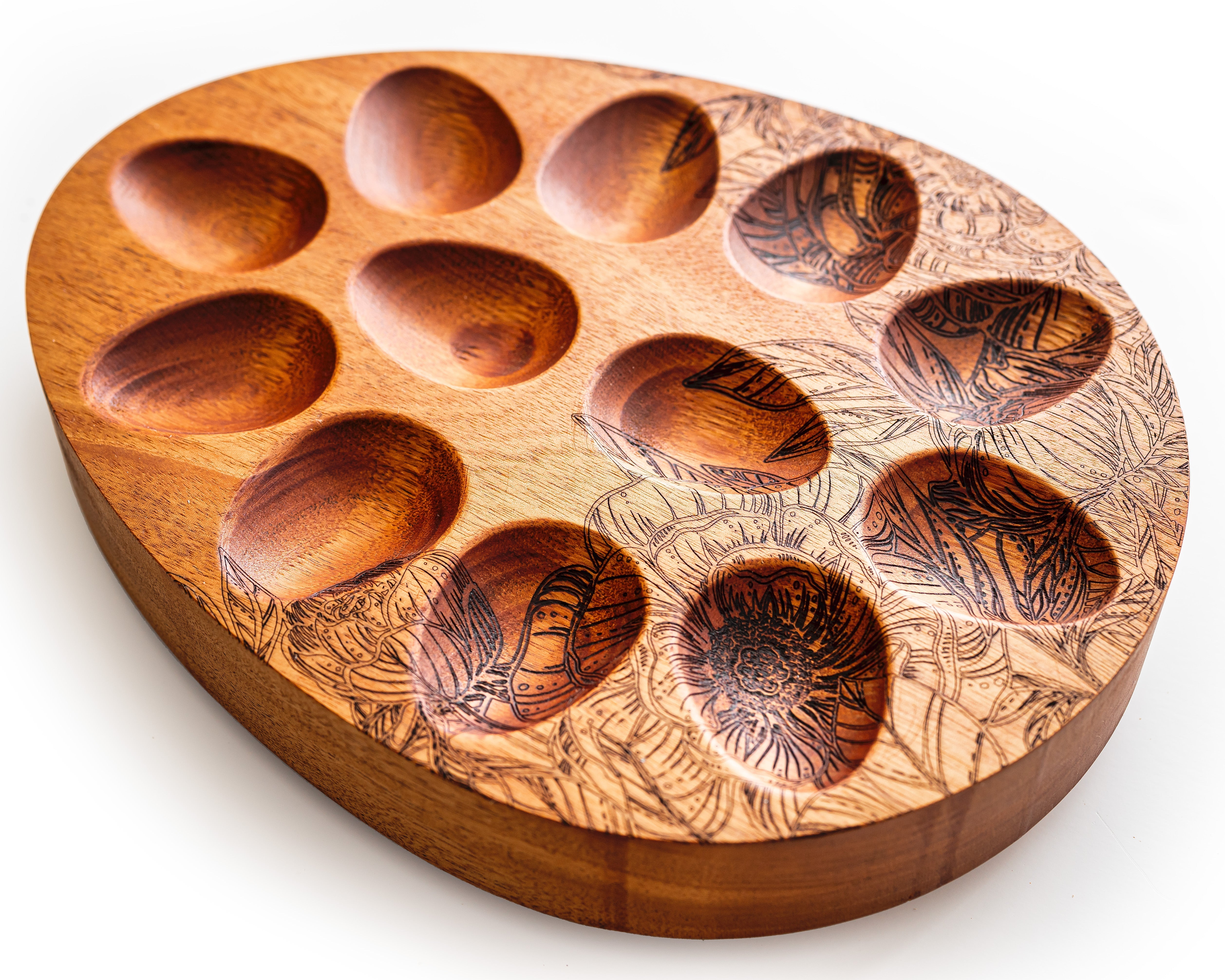 Wooden Egg Tray - Deviled Egg Serving Board