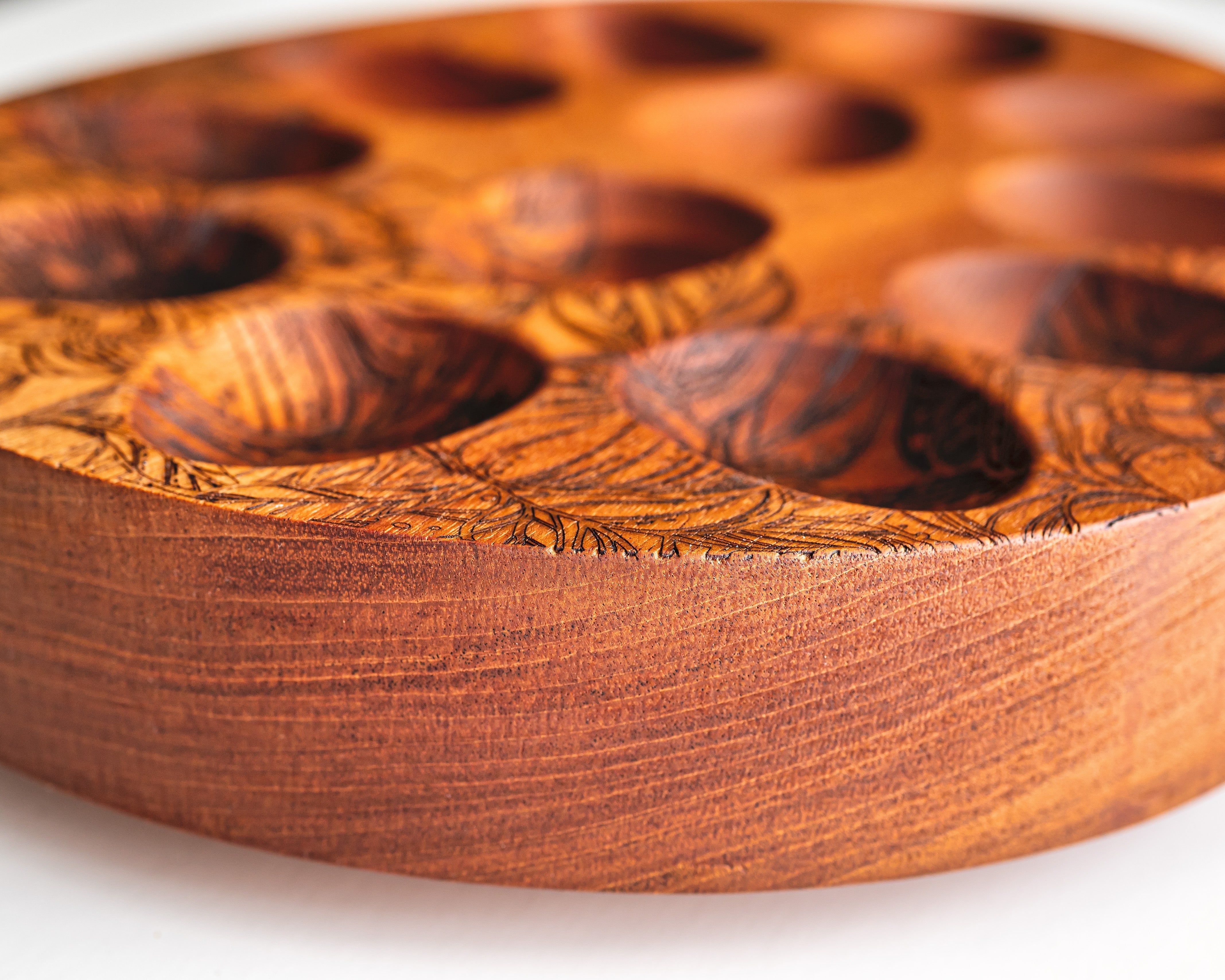 Wooden Egg Tray - Deviled Egg Serving Board