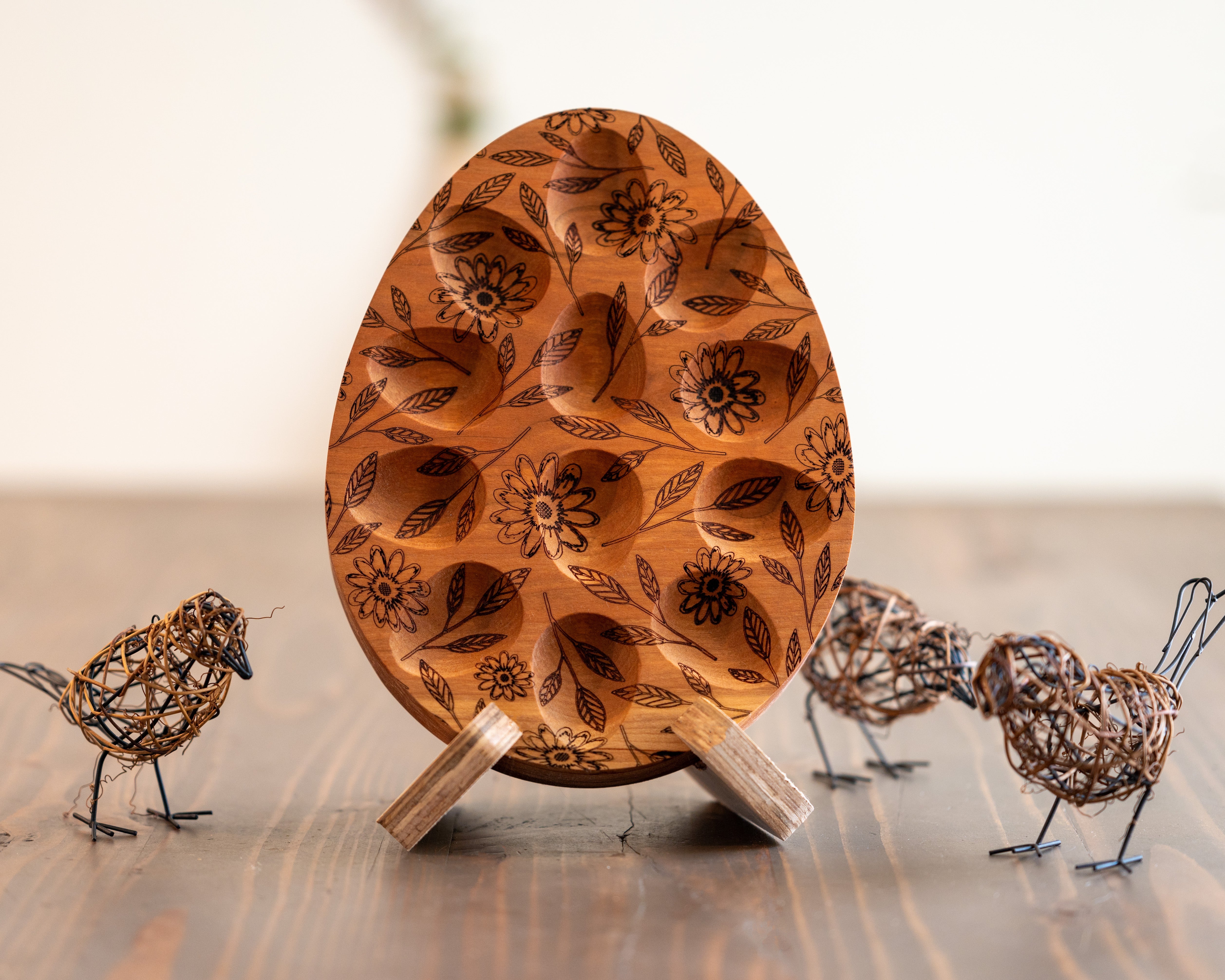 Wooden Egg Tray - Deviled Egg Serving Board