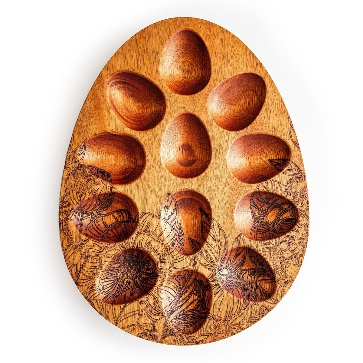 Wooden Egg Tray - Deviled Egg Serving Board
