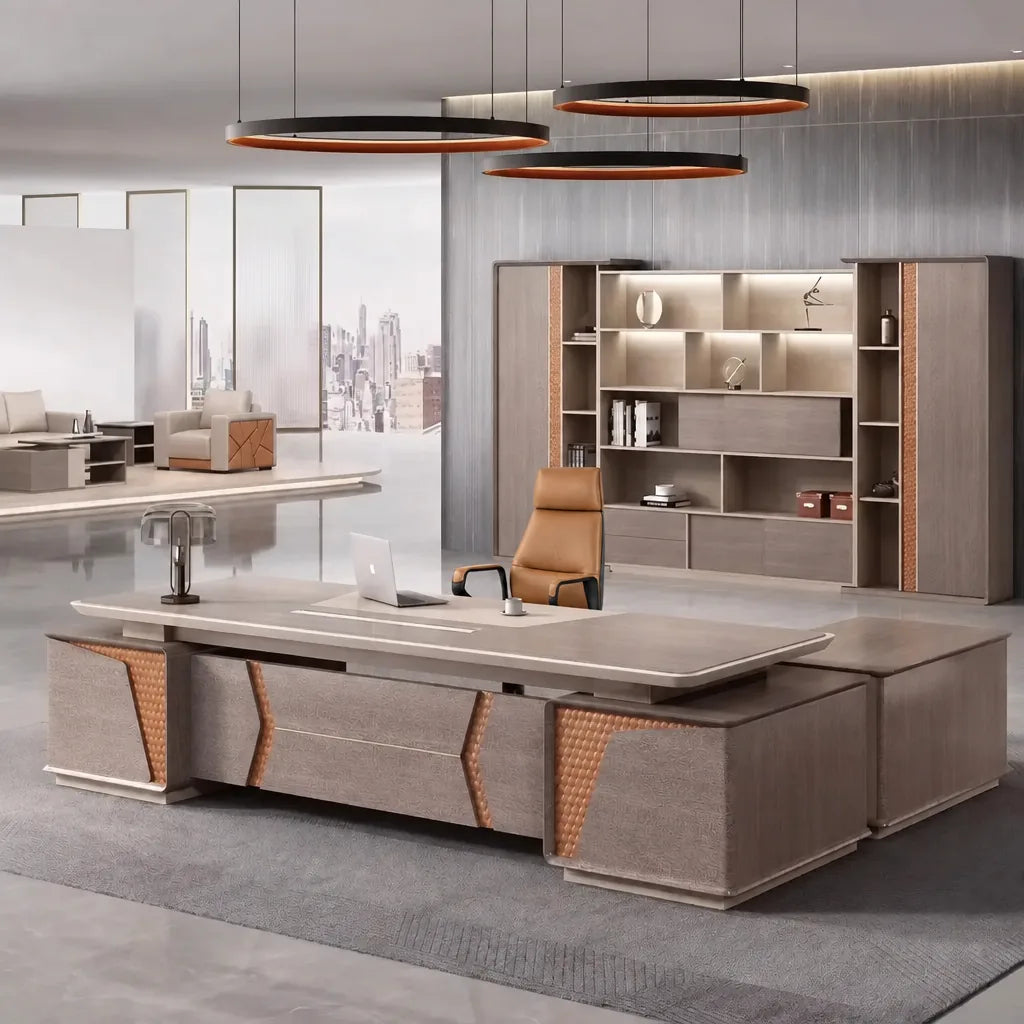 York · Grand Executive Desk w/ Mobile Storage