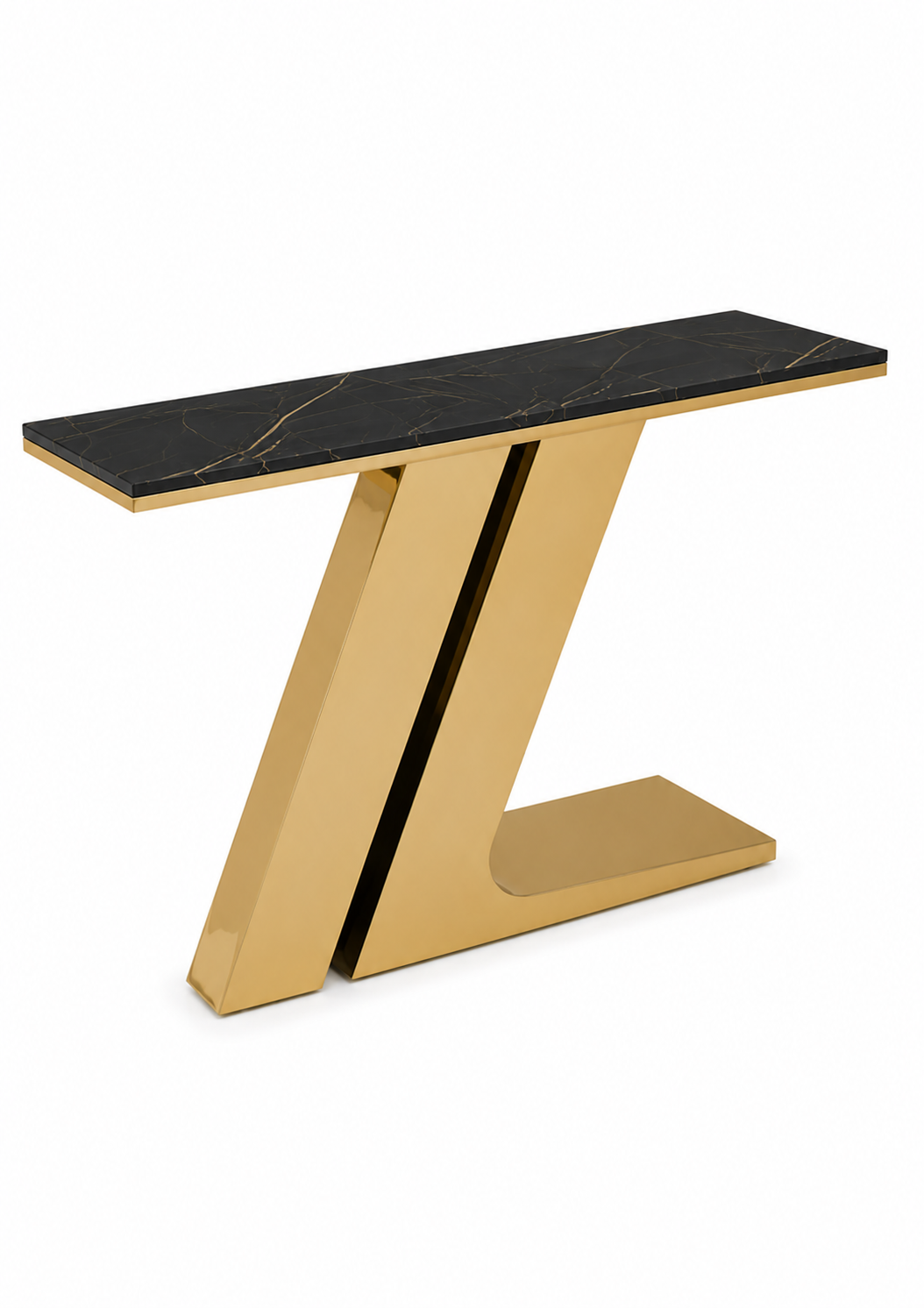 Zion Marble & Steel Console