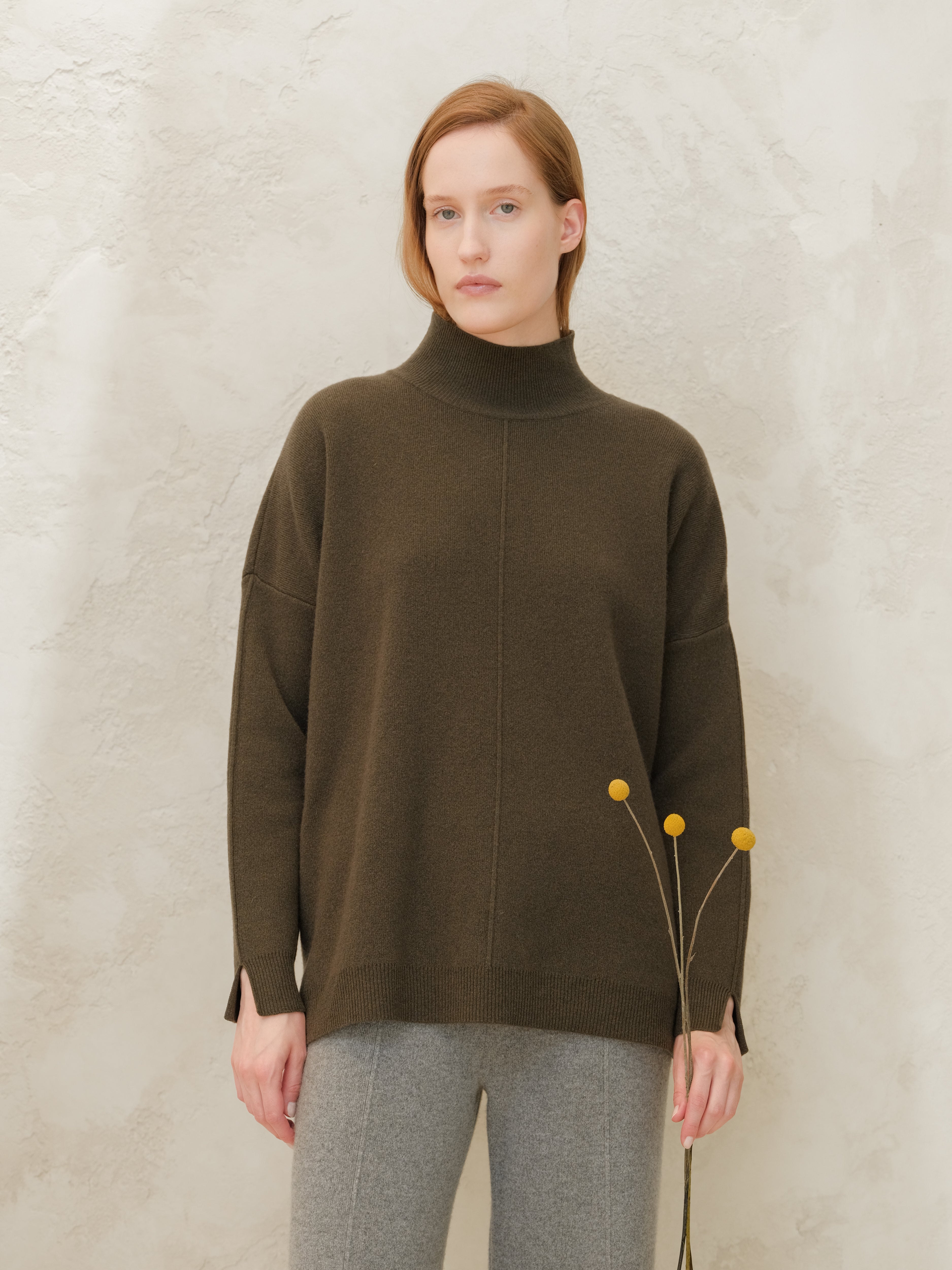 Cashmere Mix Maxi Turtleneck
