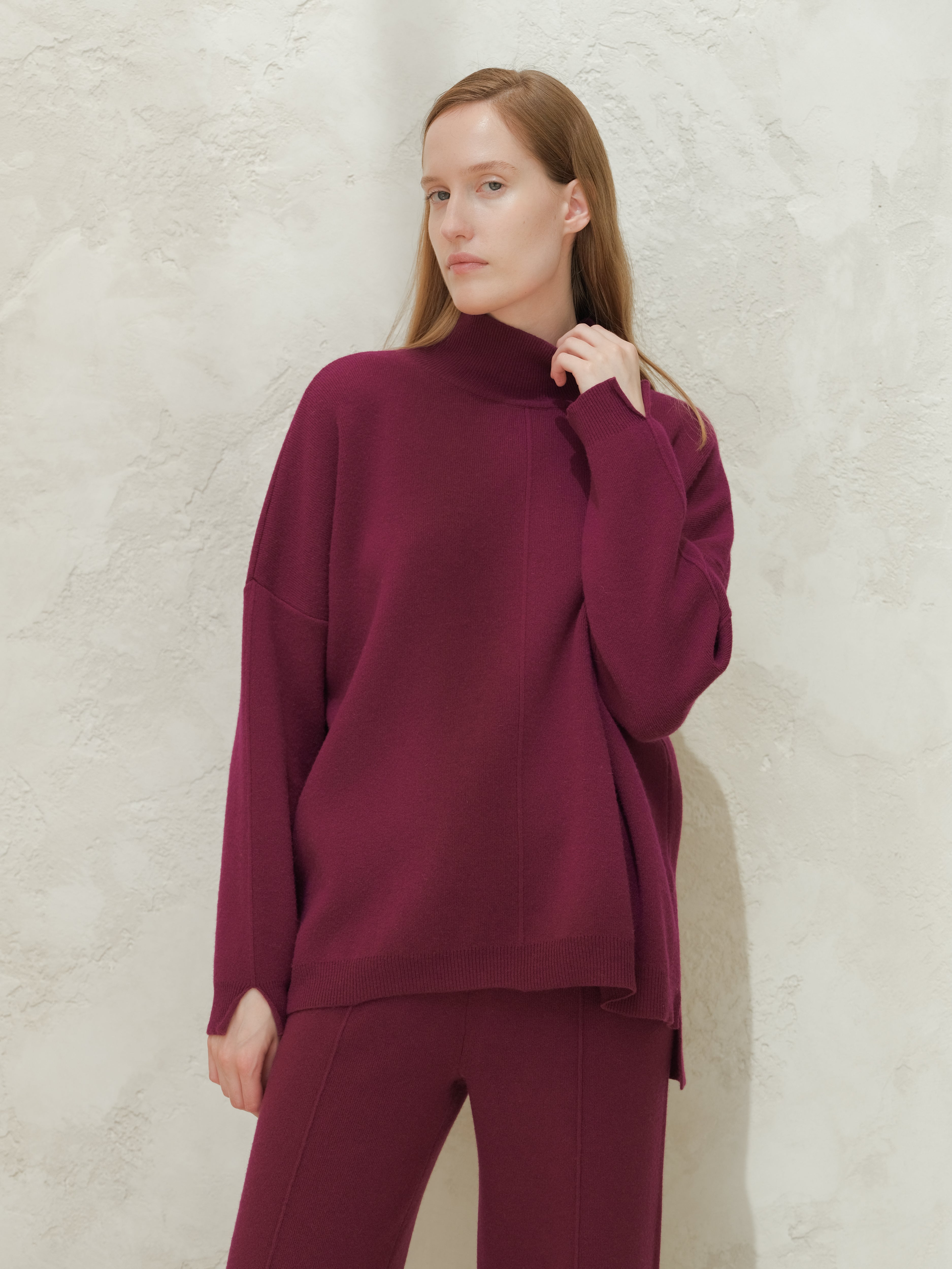 Cashmere Mix Maxi Turtleneck